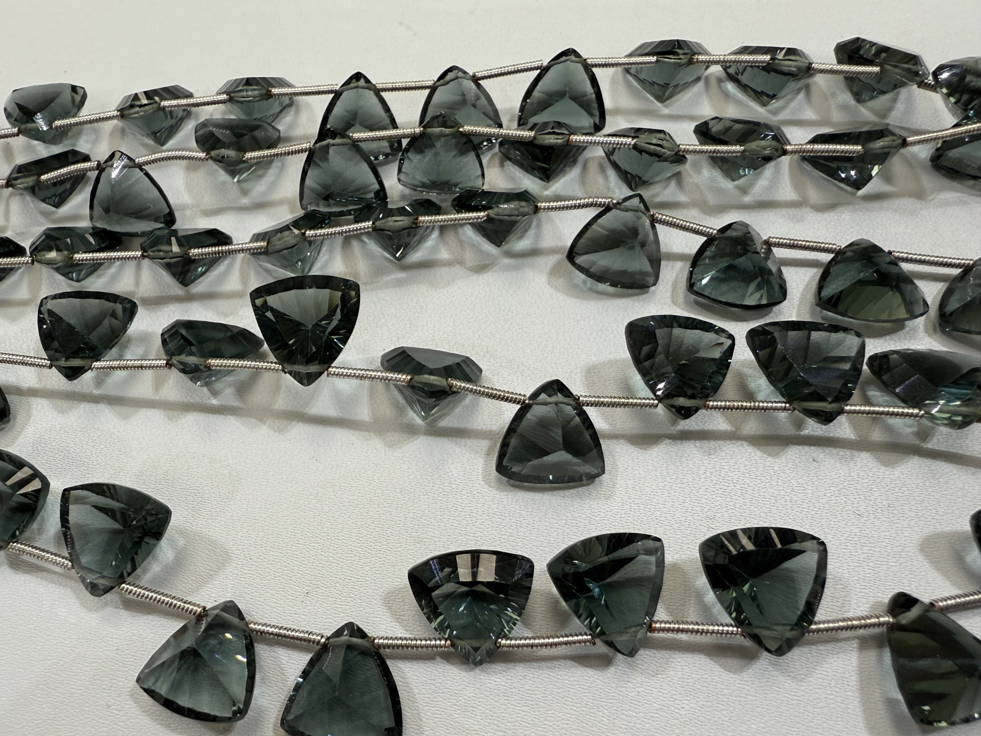 Grey Hydro Quartz Trillions Faceted