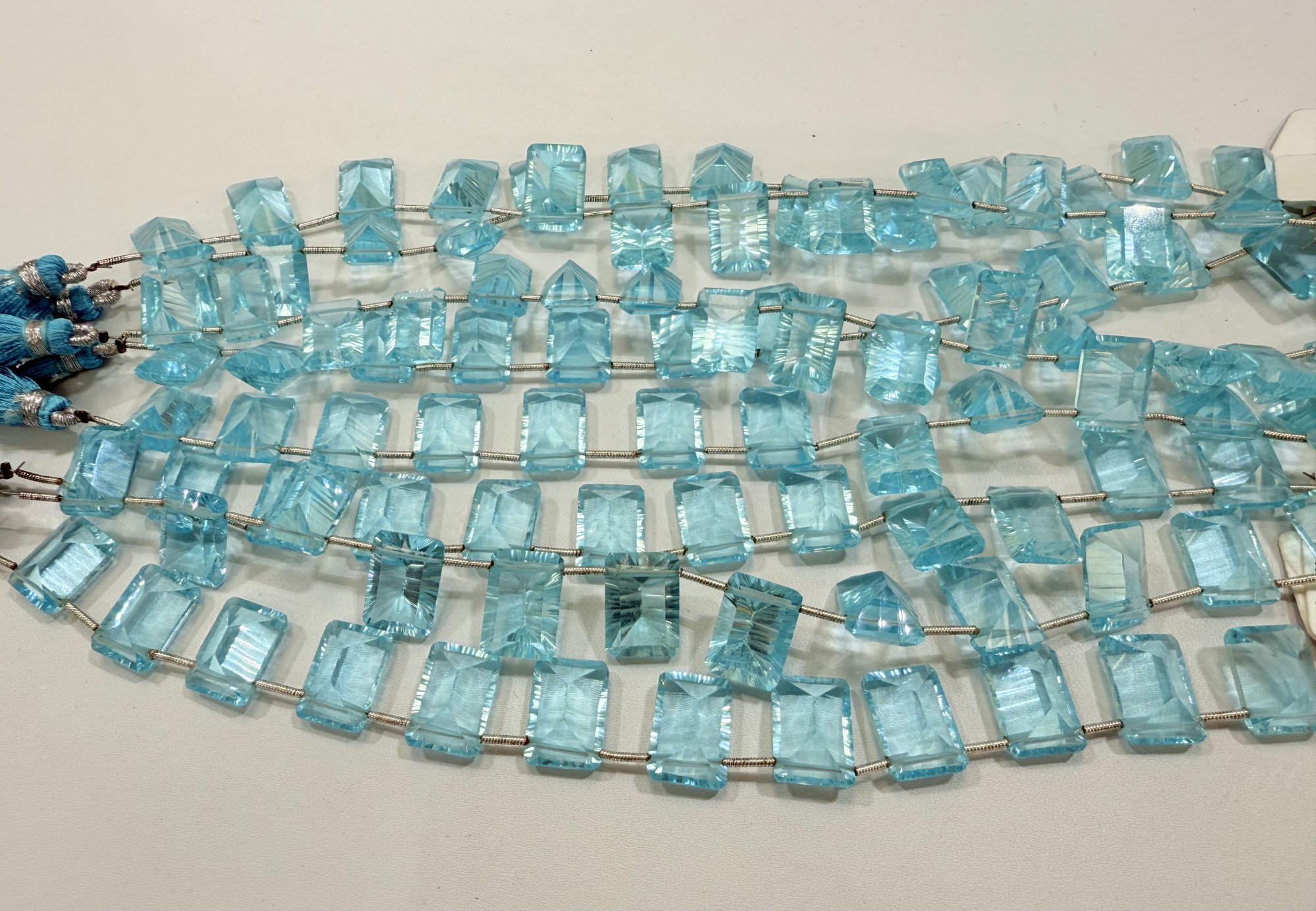 Sky Blue Hydro Quartz Rectangle Faceted