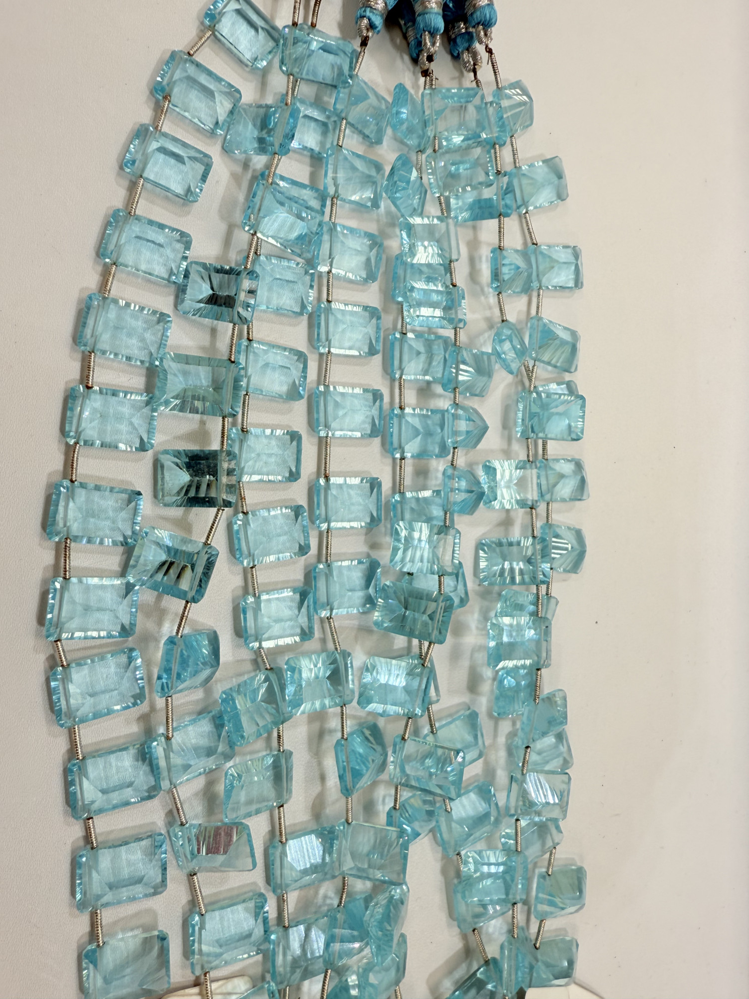 Sky Blue Hydro Quartz Rectangle Faceted