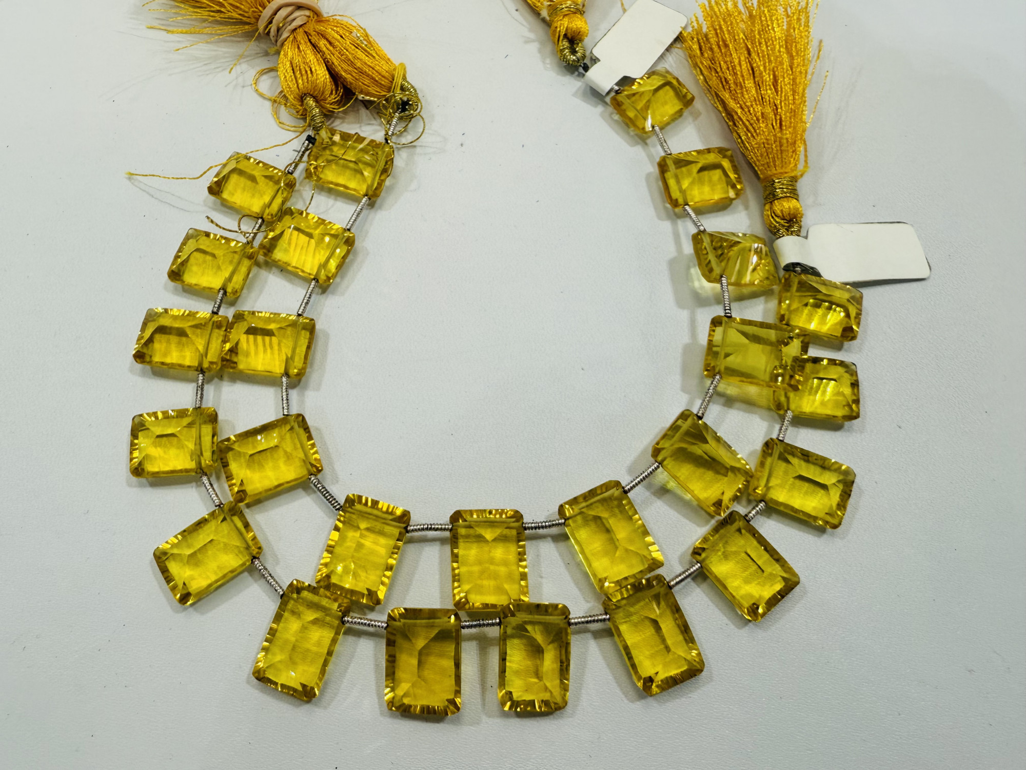Yellow Hydro Quartz Rectangle Faceted
