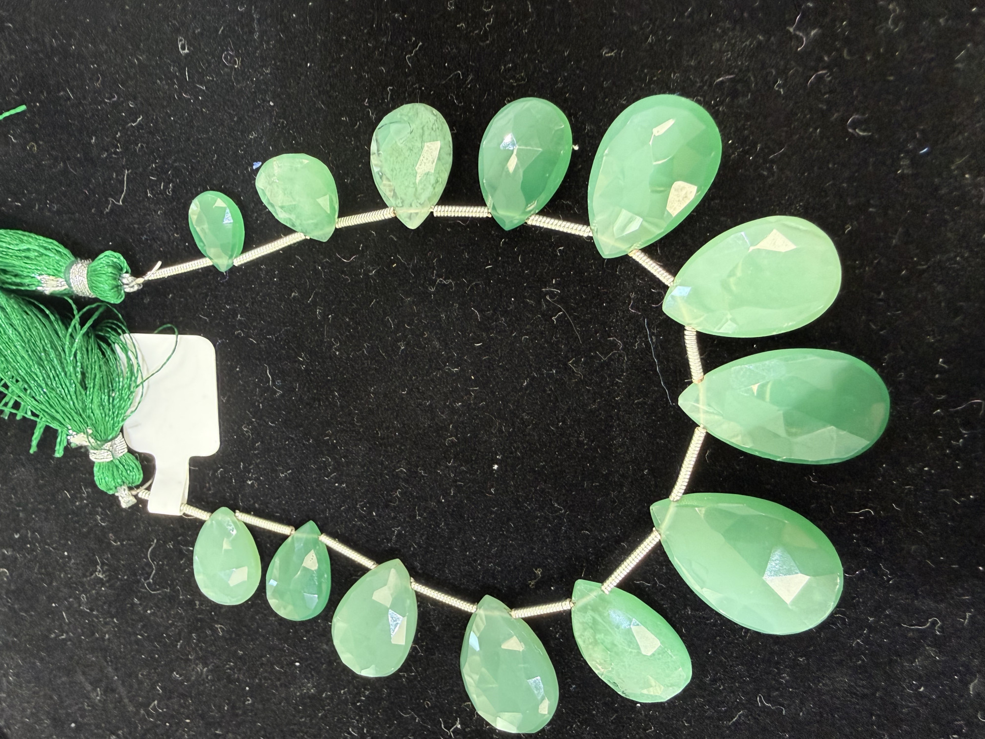 Aventurine Pears Faceted