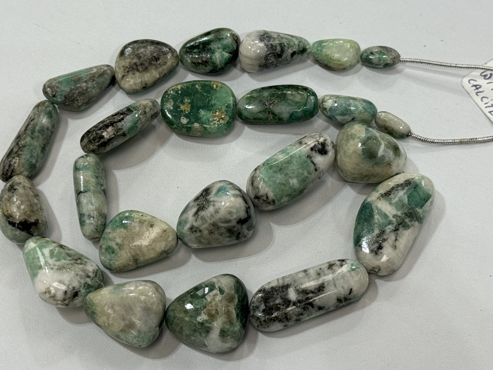 Emerald with Calcite  Nugget Faceted