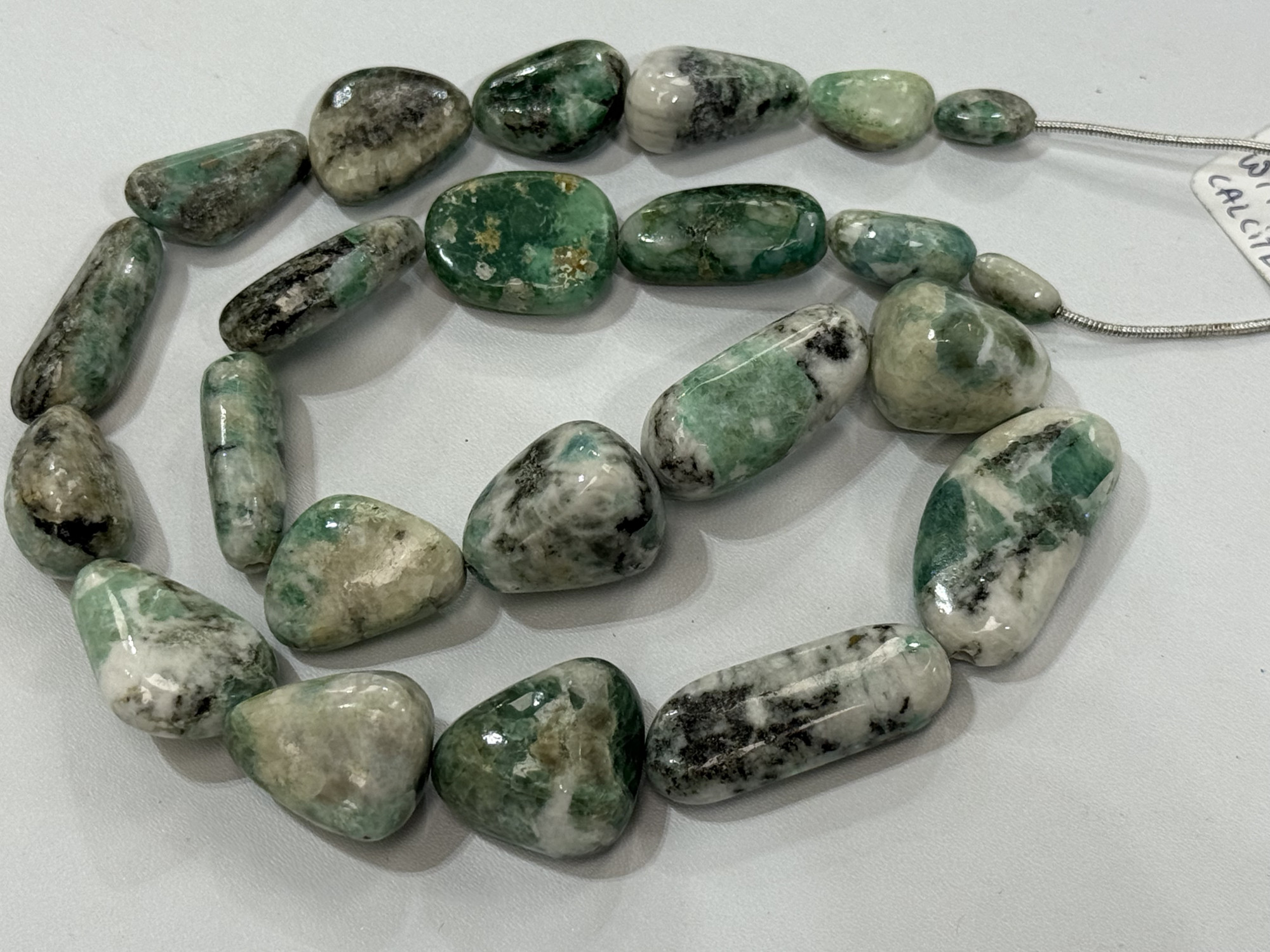 Emerald with Calcite  Nugget Faceted