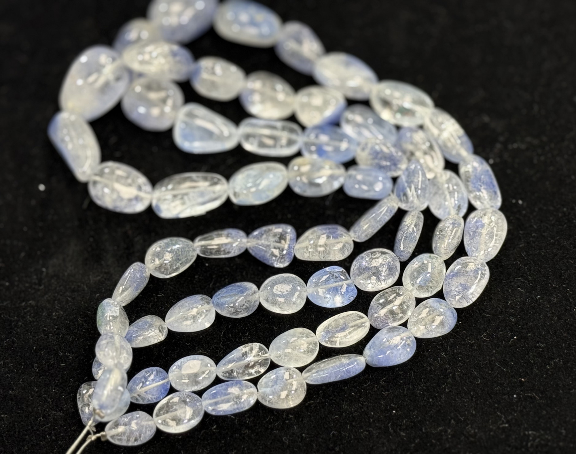 Natural Dumortierite Quartz Nuggets Smooth