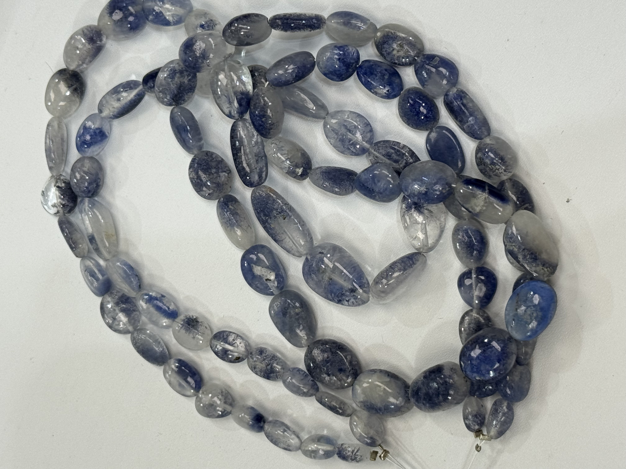Natural Dumortierite Quartz Nuggets Smooth