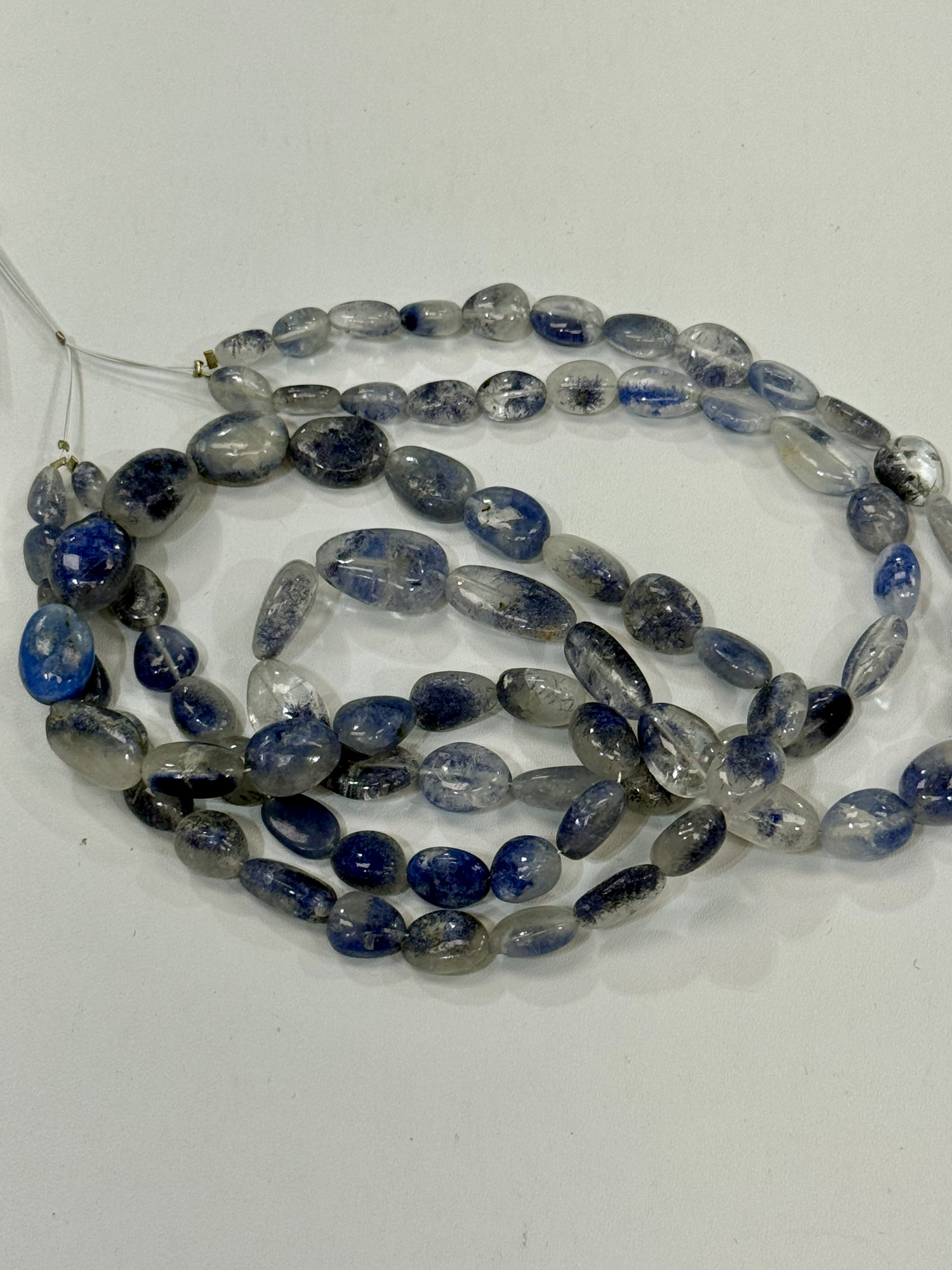 Natural Dumortierite Quartz Nuggets Smooth