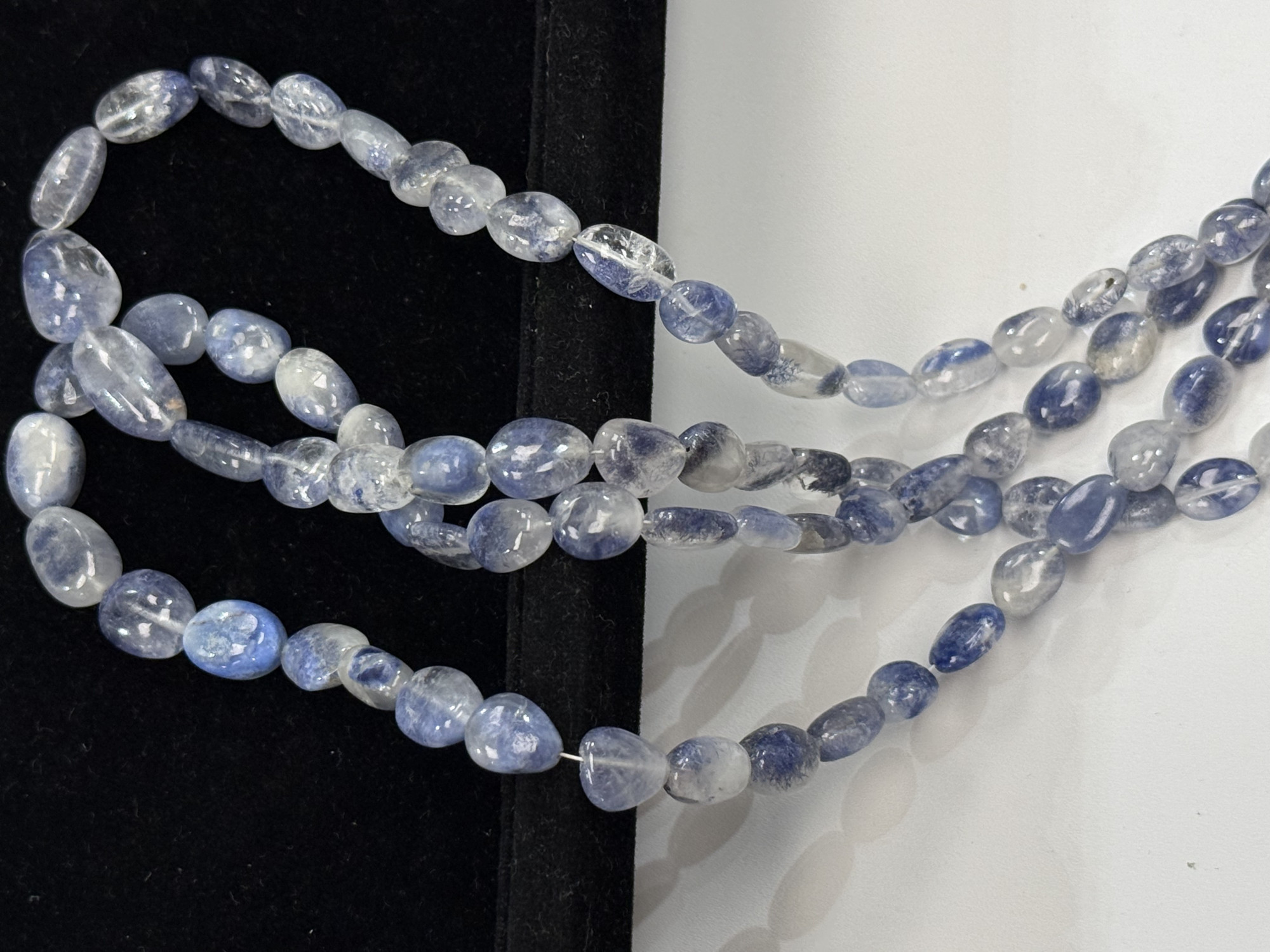 Natural Dumortierite Quartz Nuggets Smooth