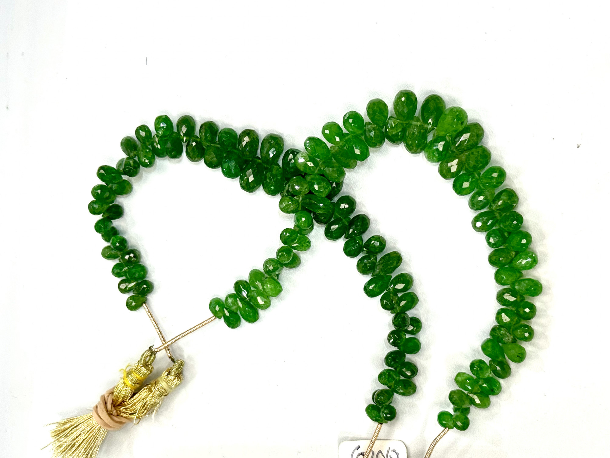 Natural Tsavorite Drops Faceted Graduated
