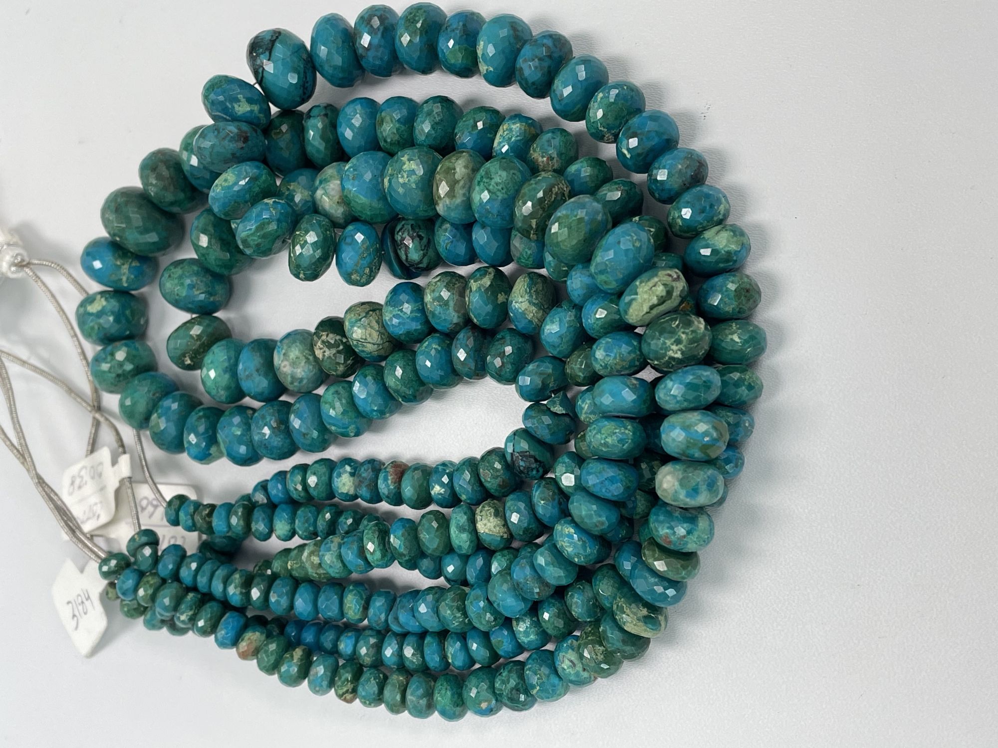 Chrysocolla Rondelle Faceted