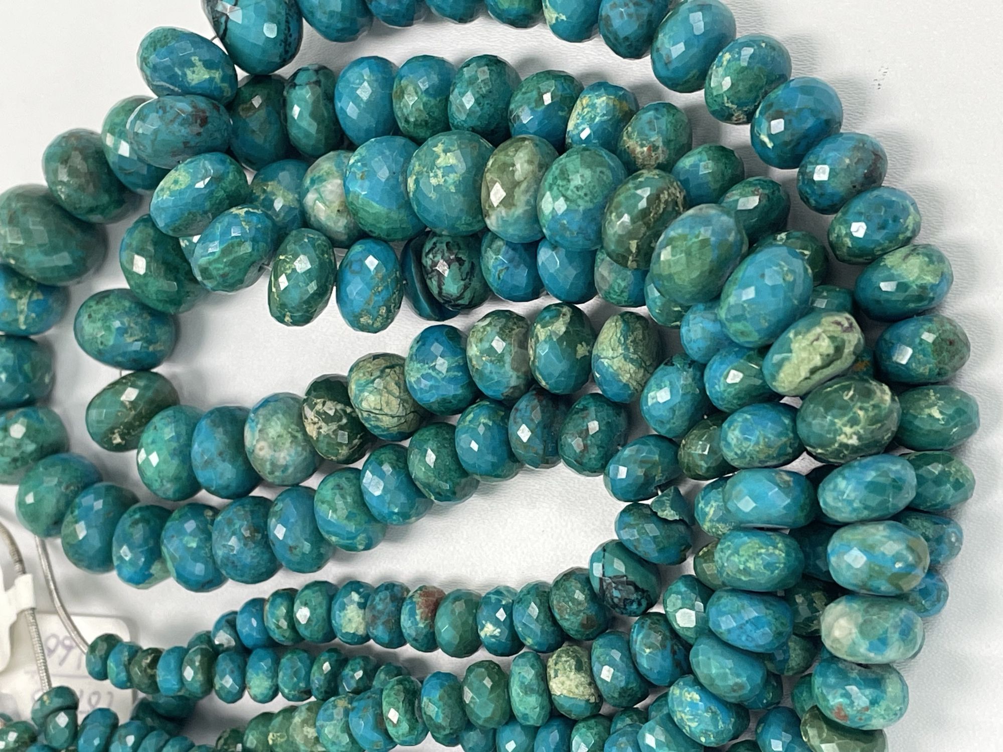 Chrysocolla Rondelle Faceted