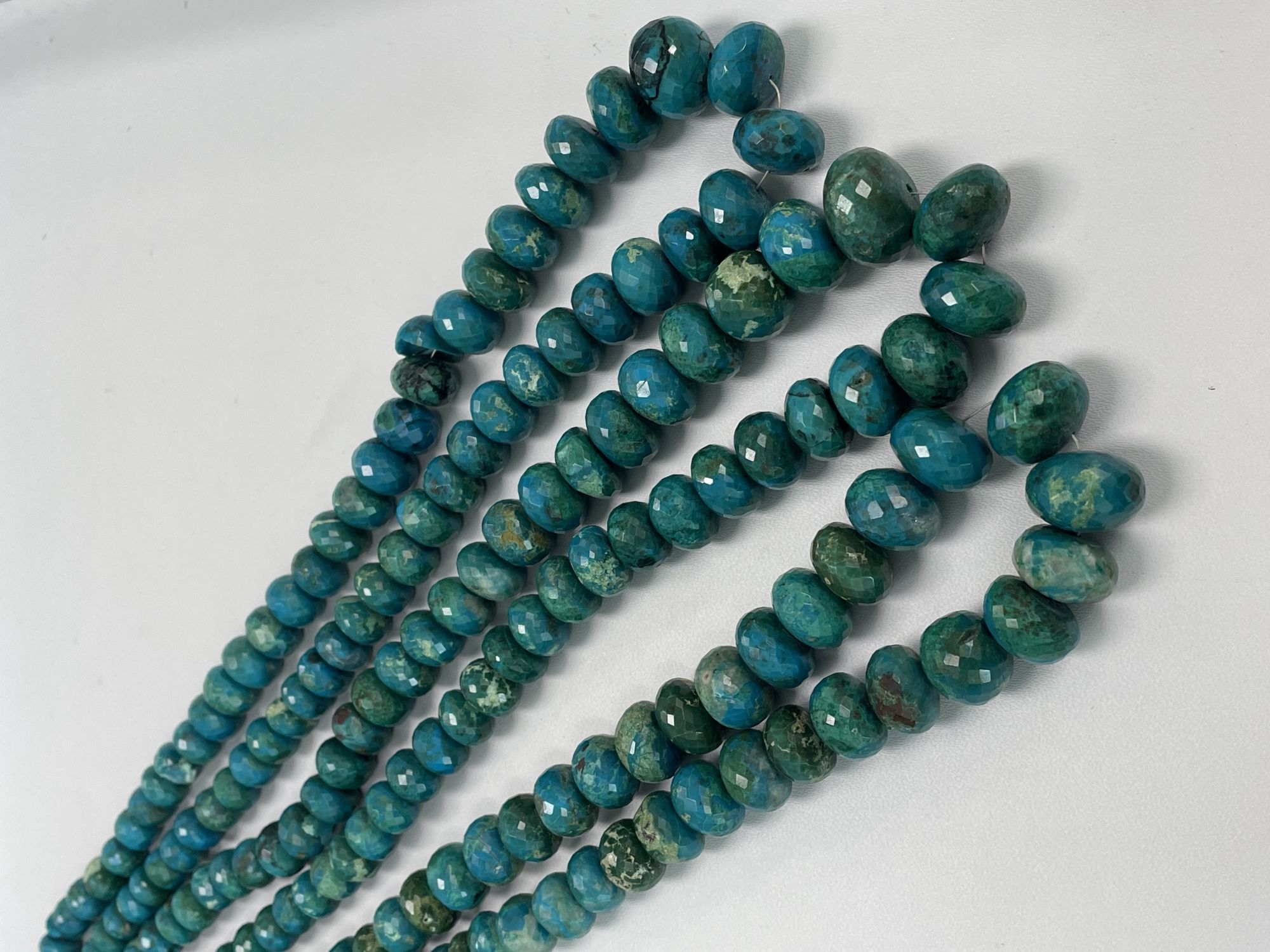 Chrysocolla Rondelle Faceted