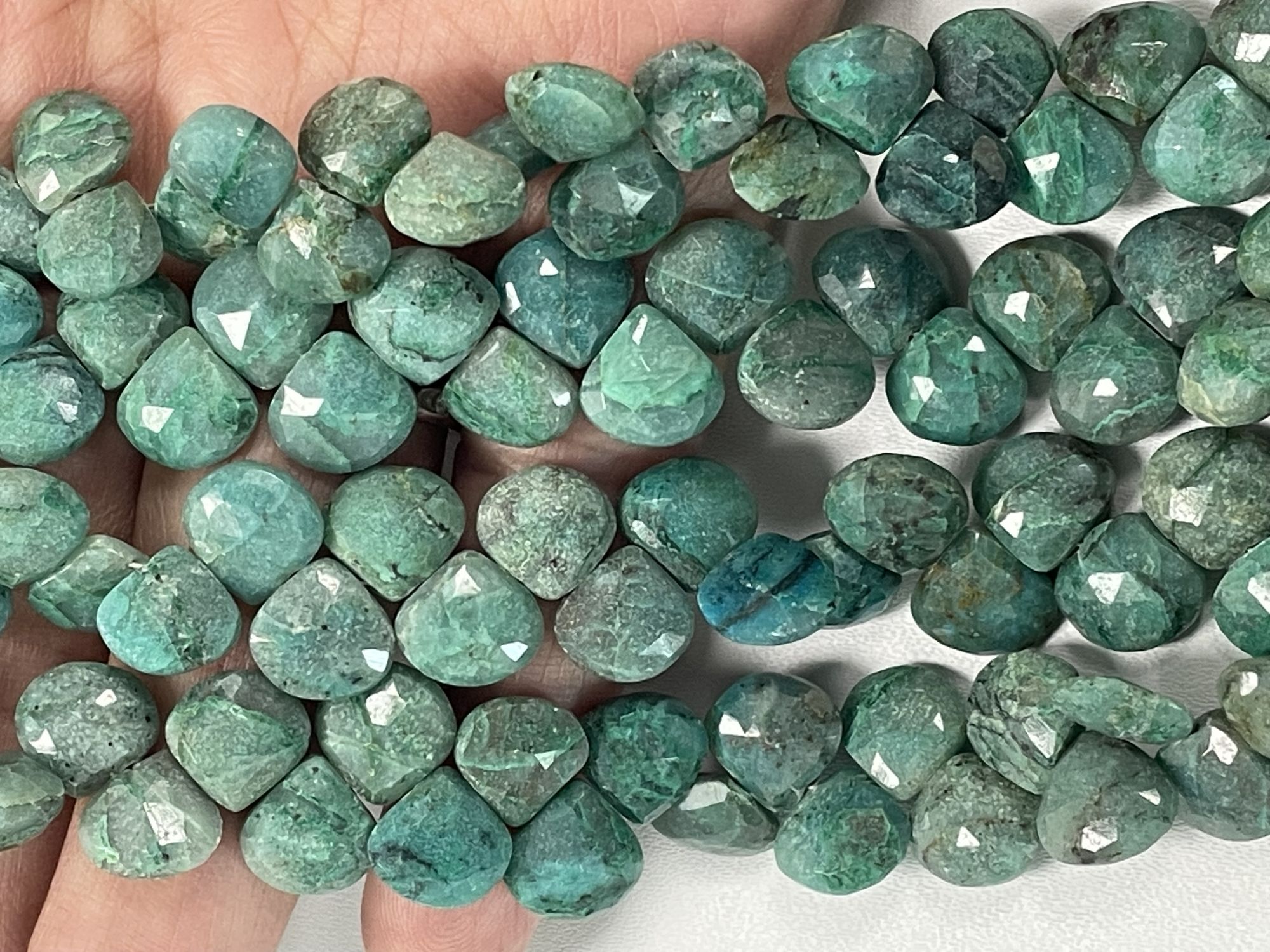 Chrysocolla Heart Faceted