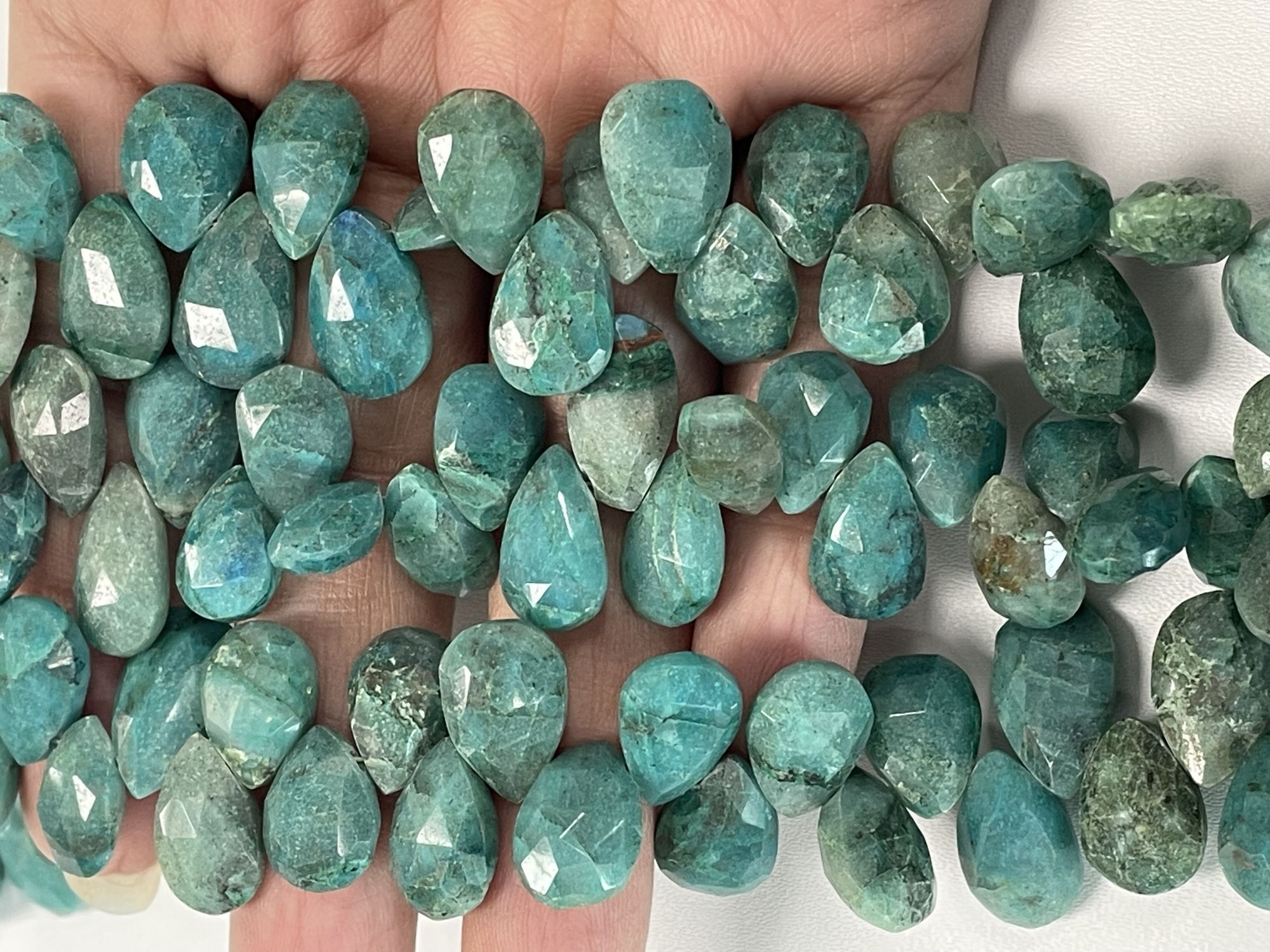 Chrysocolla Pear Faceted