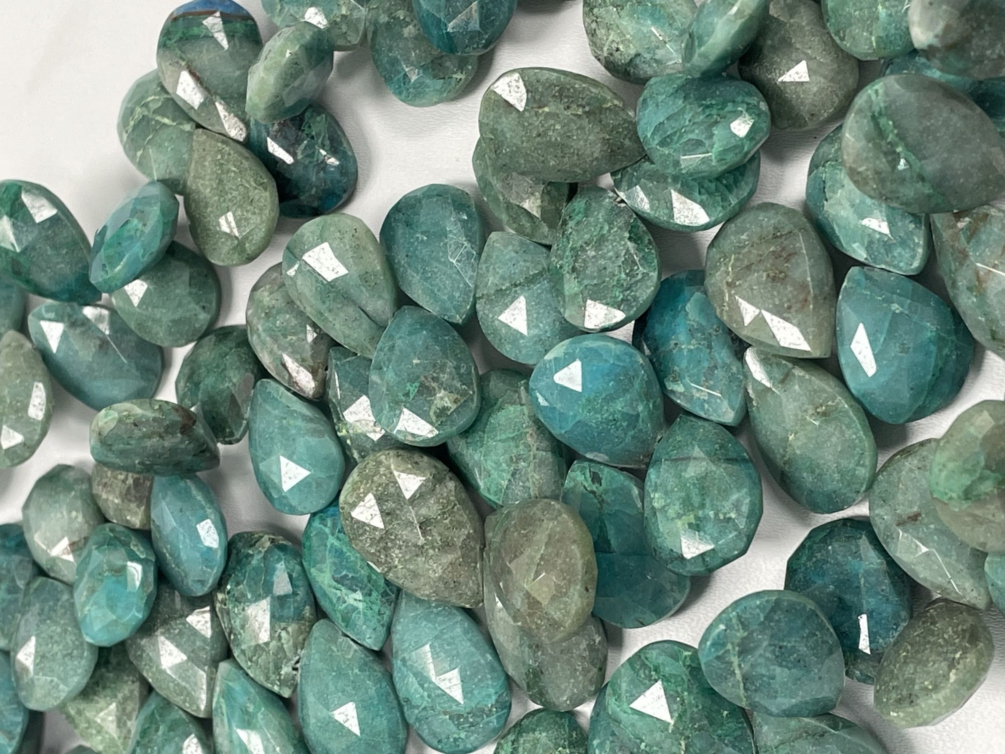 Chrysocolla Pear Faceted