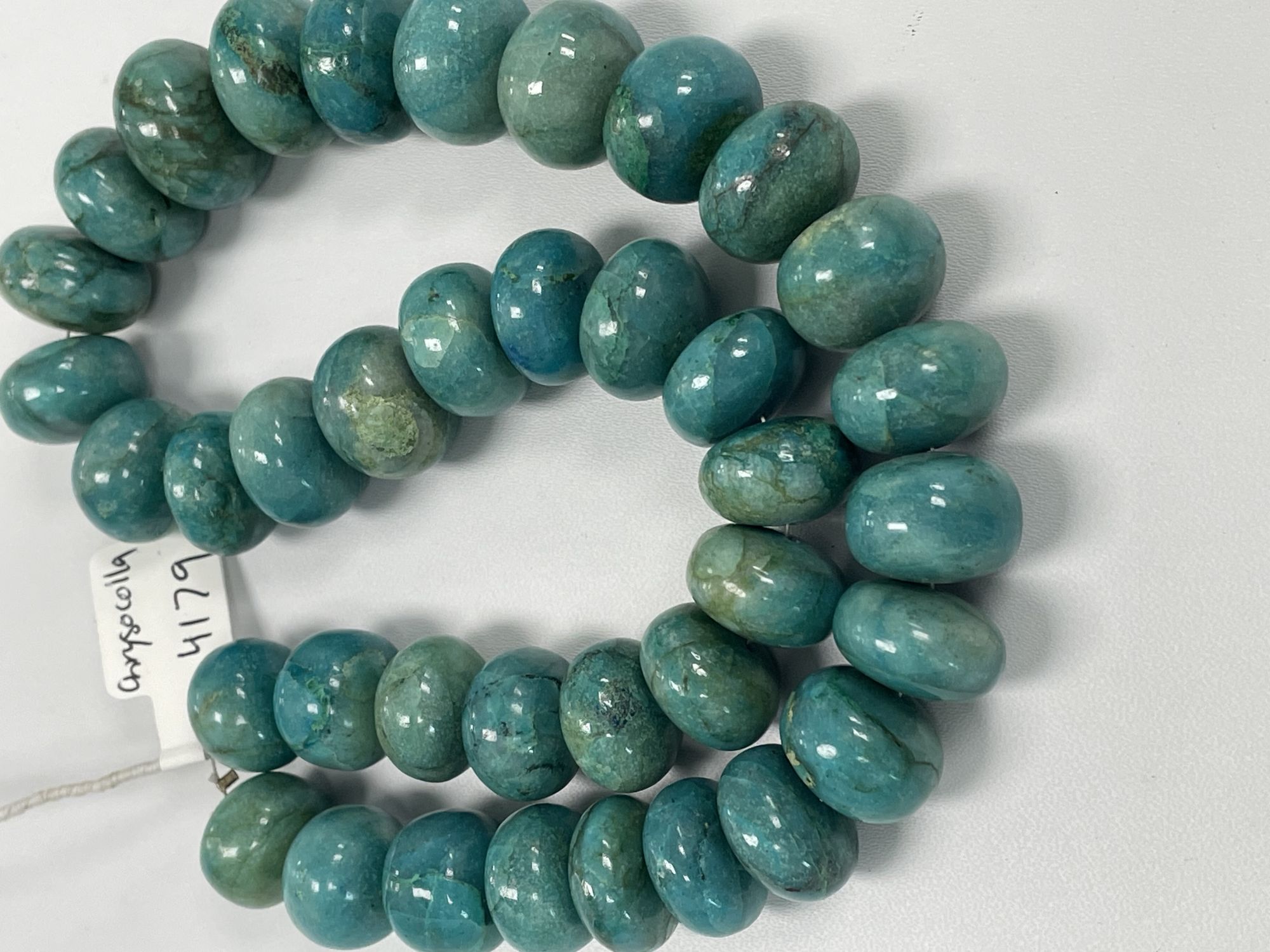 Chrysocolla Rondelle Smooth