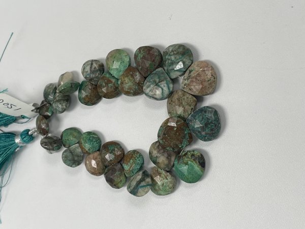 Chrysocolla Heart Faceted