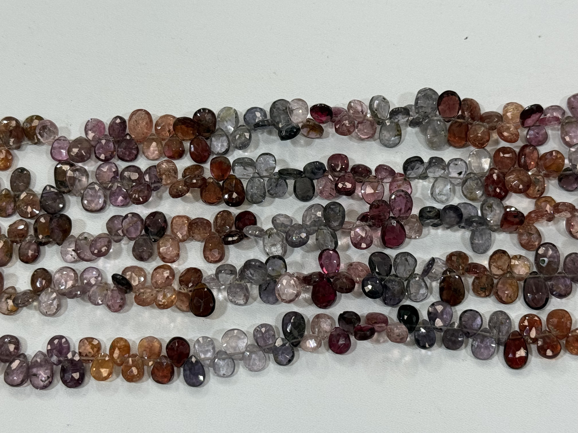 Multi Spinel Pears Faceted