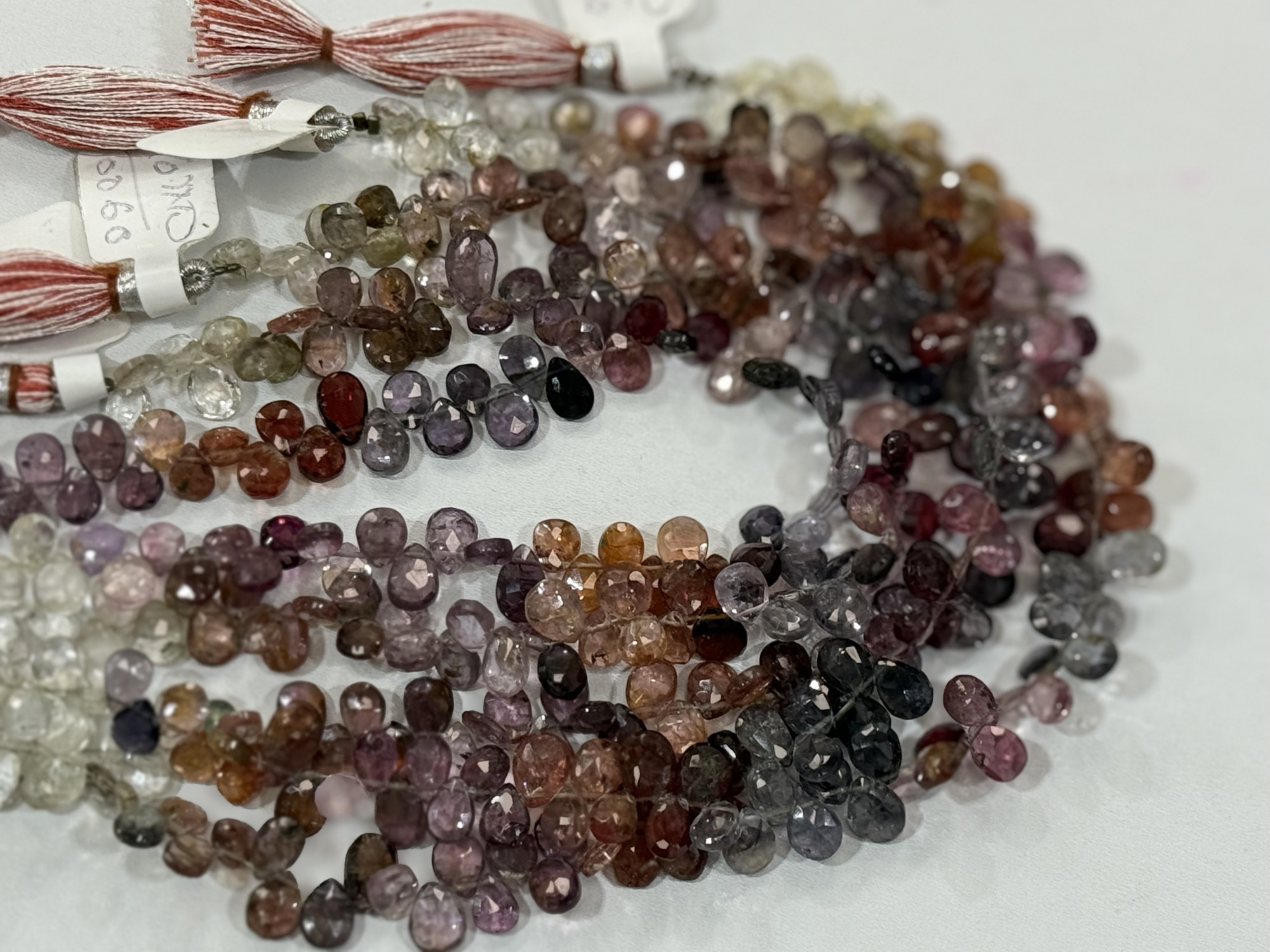 Multi Spinel Pears Faceted