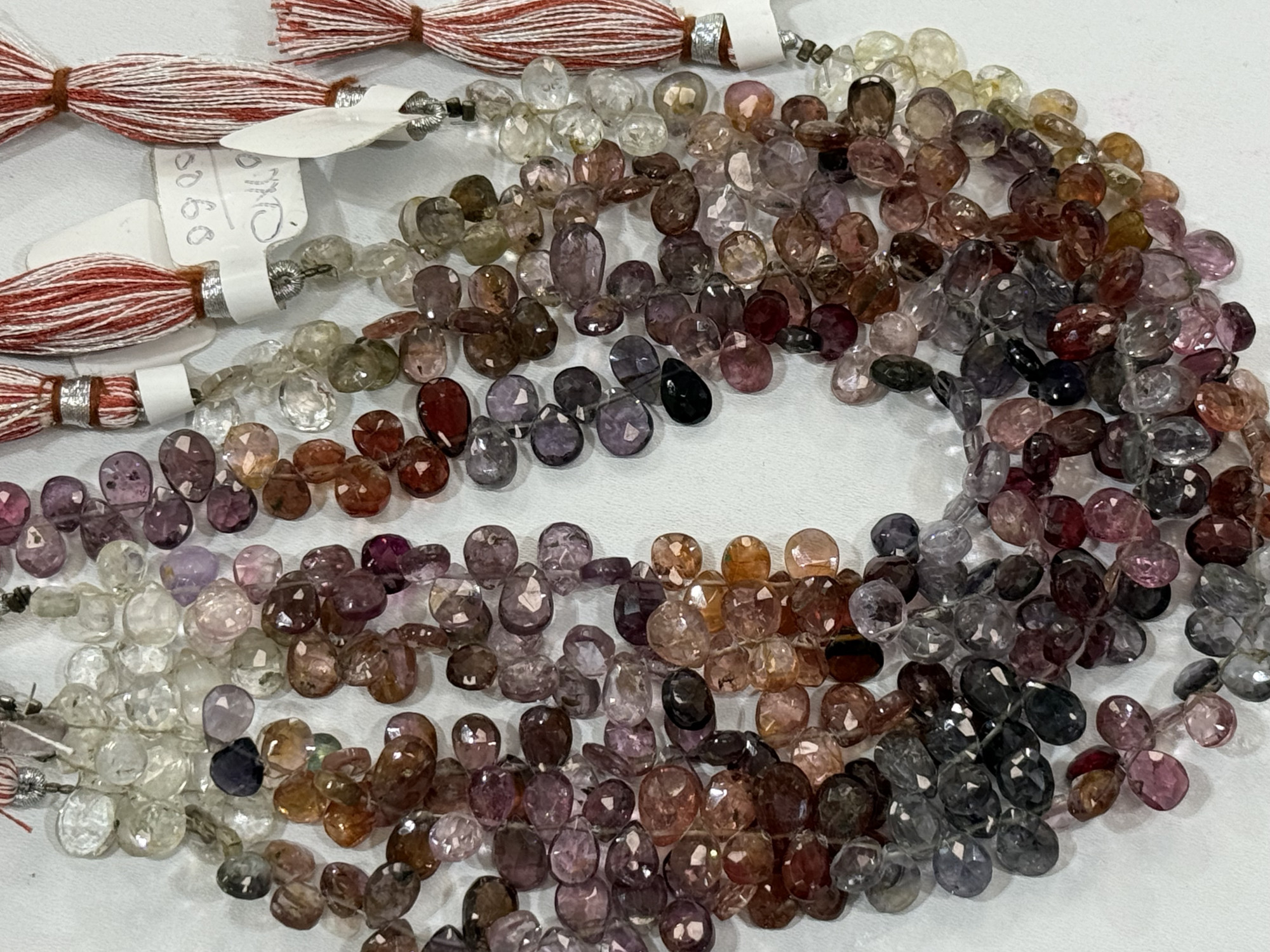 Multi Spinel Pears Faceted