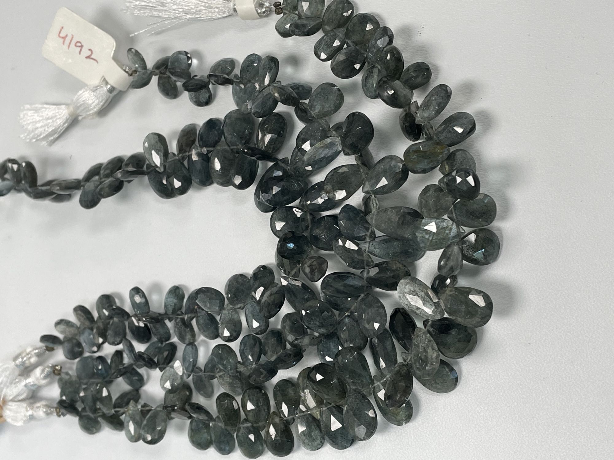 Moss Aquamarine Pear Faceted