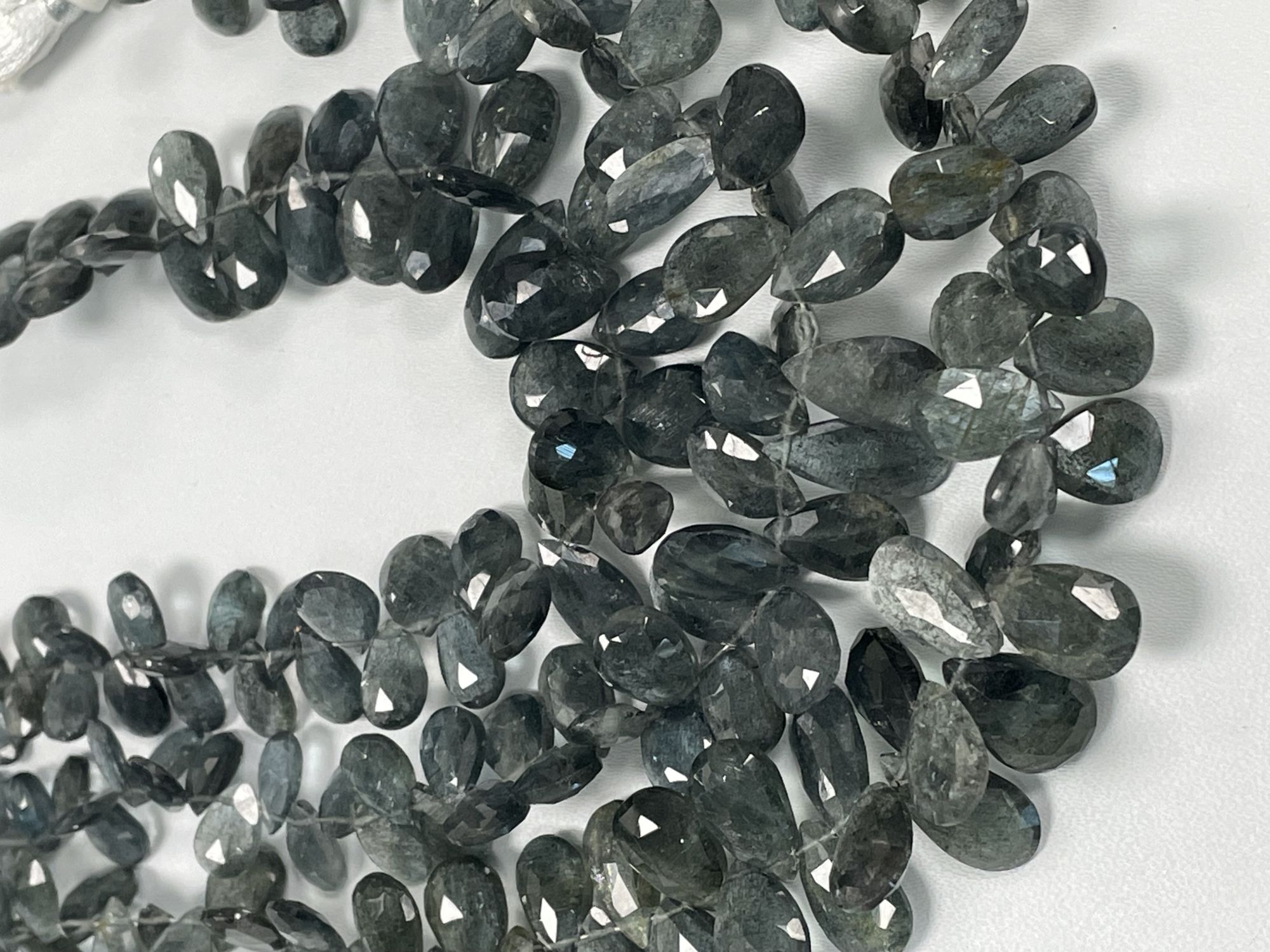 Moss Aquamarine Pear Faceted