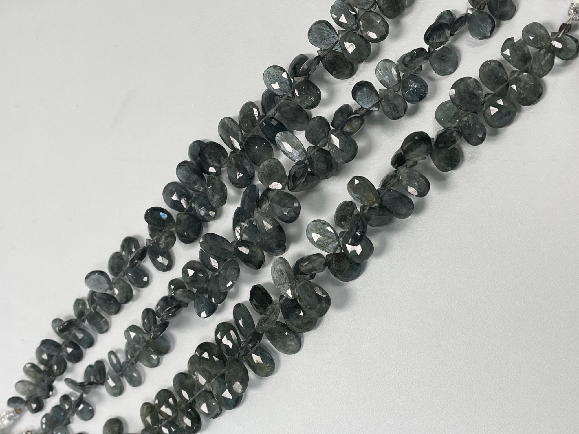 Moss Aquamarine Pear Faceted