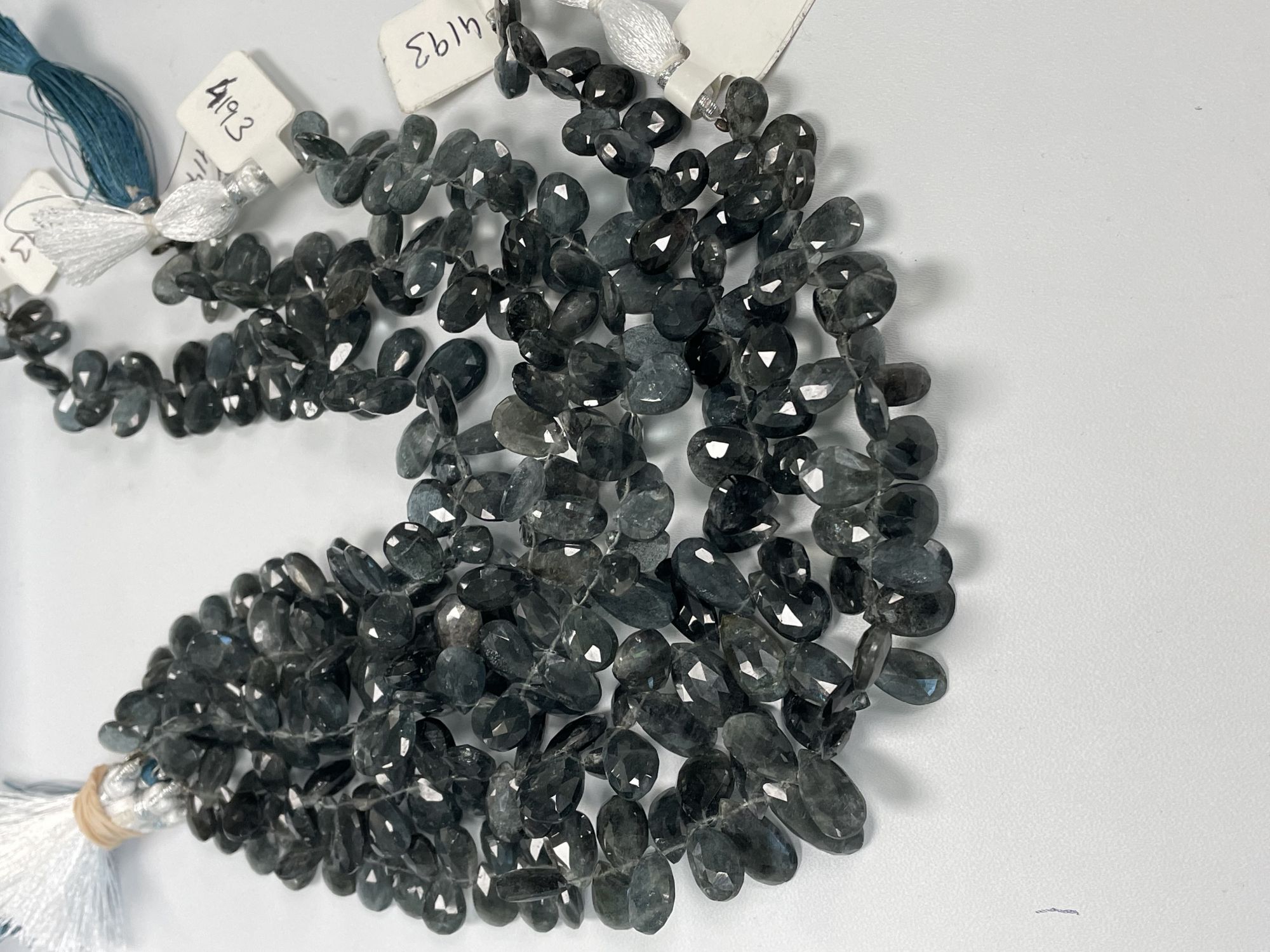 Moss Aquamarine Pear Faceted