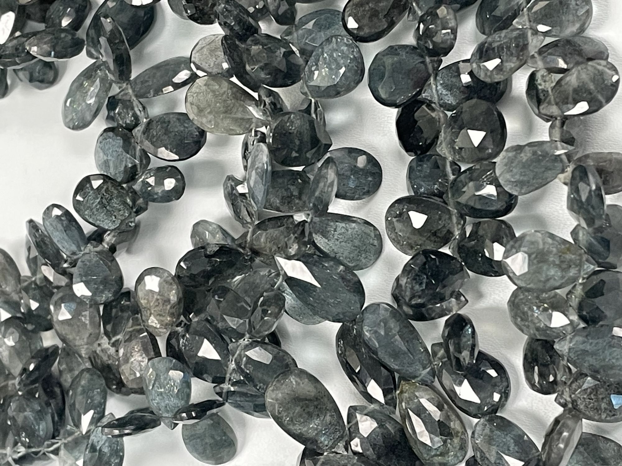 Moss Aquamarine Pear Faceted