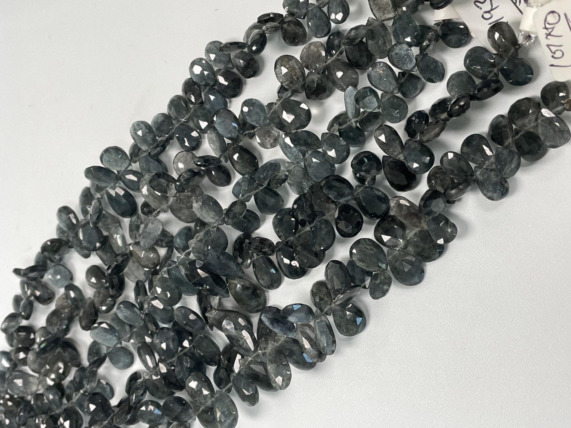 Moss Aquamarine Pear Faceted