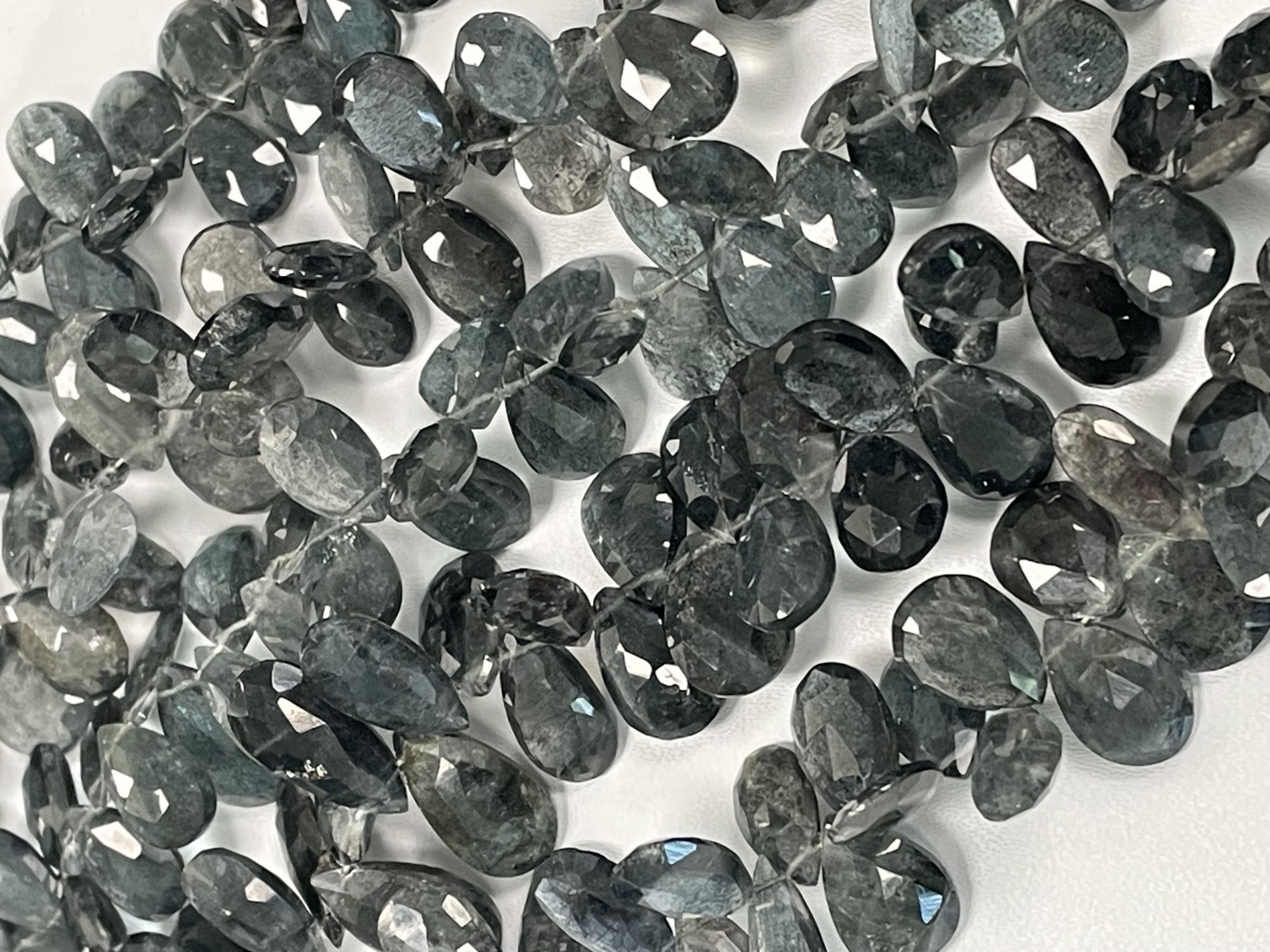 Moss Aquamarine Pear Faceted