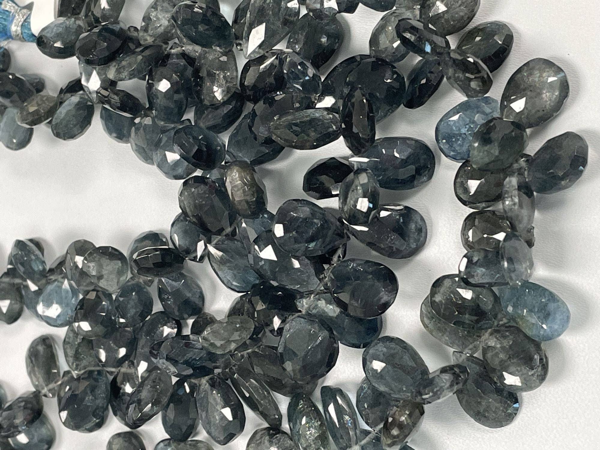 Moss Aquamarine Pear Faceted