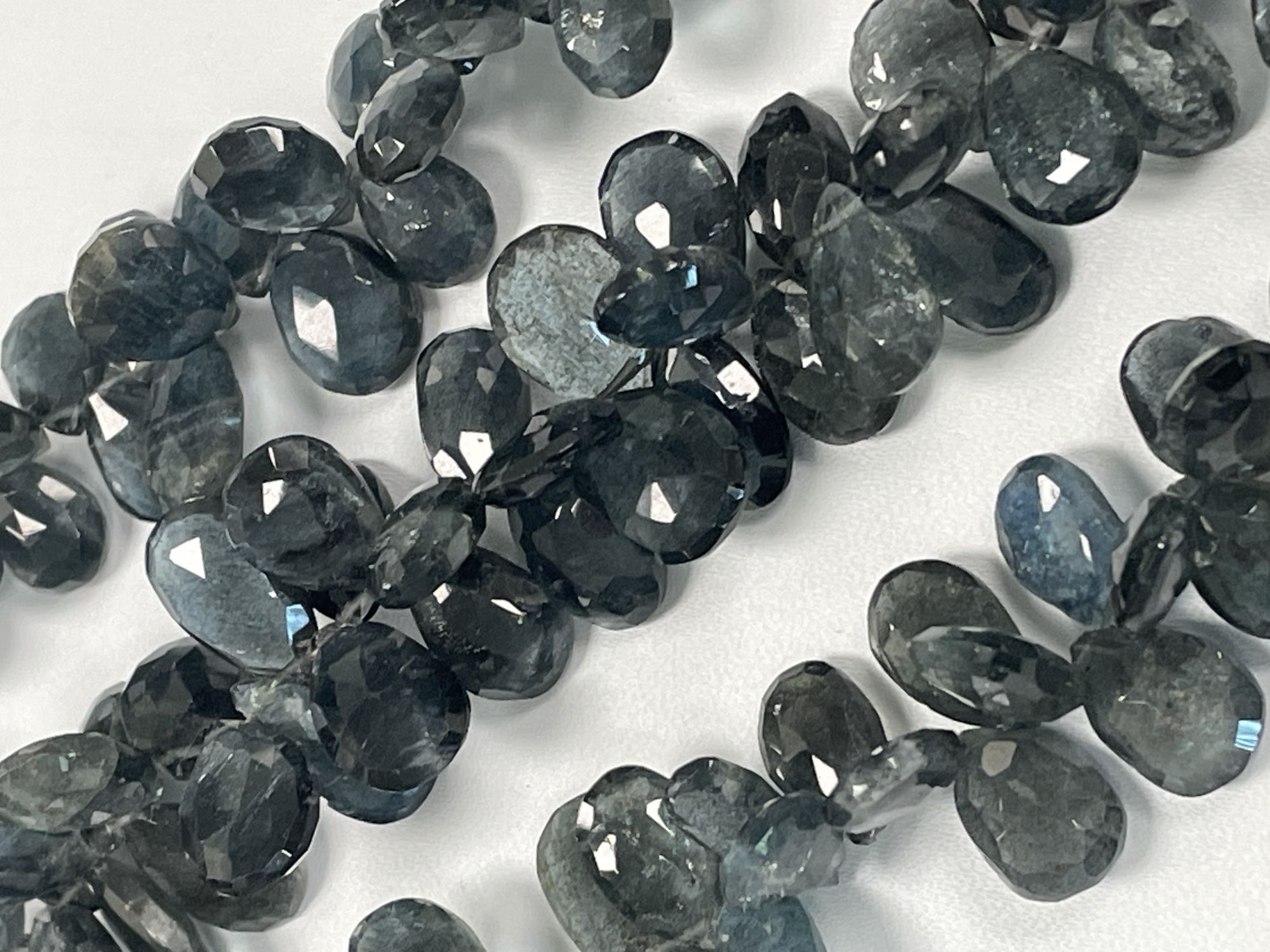 Moss Aquamarine Pear Faceted
