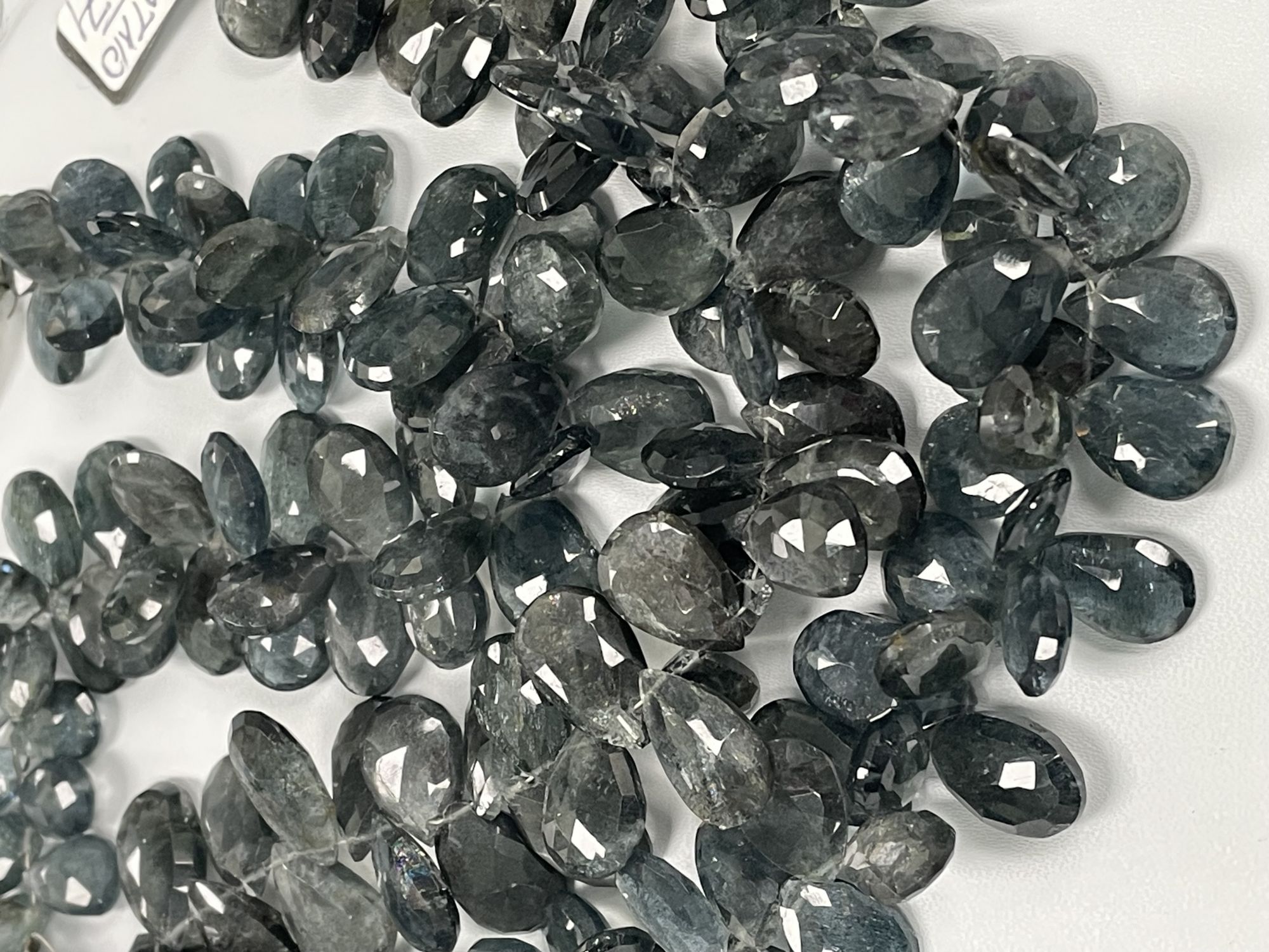 Moss Aquamarine Pear Faceted