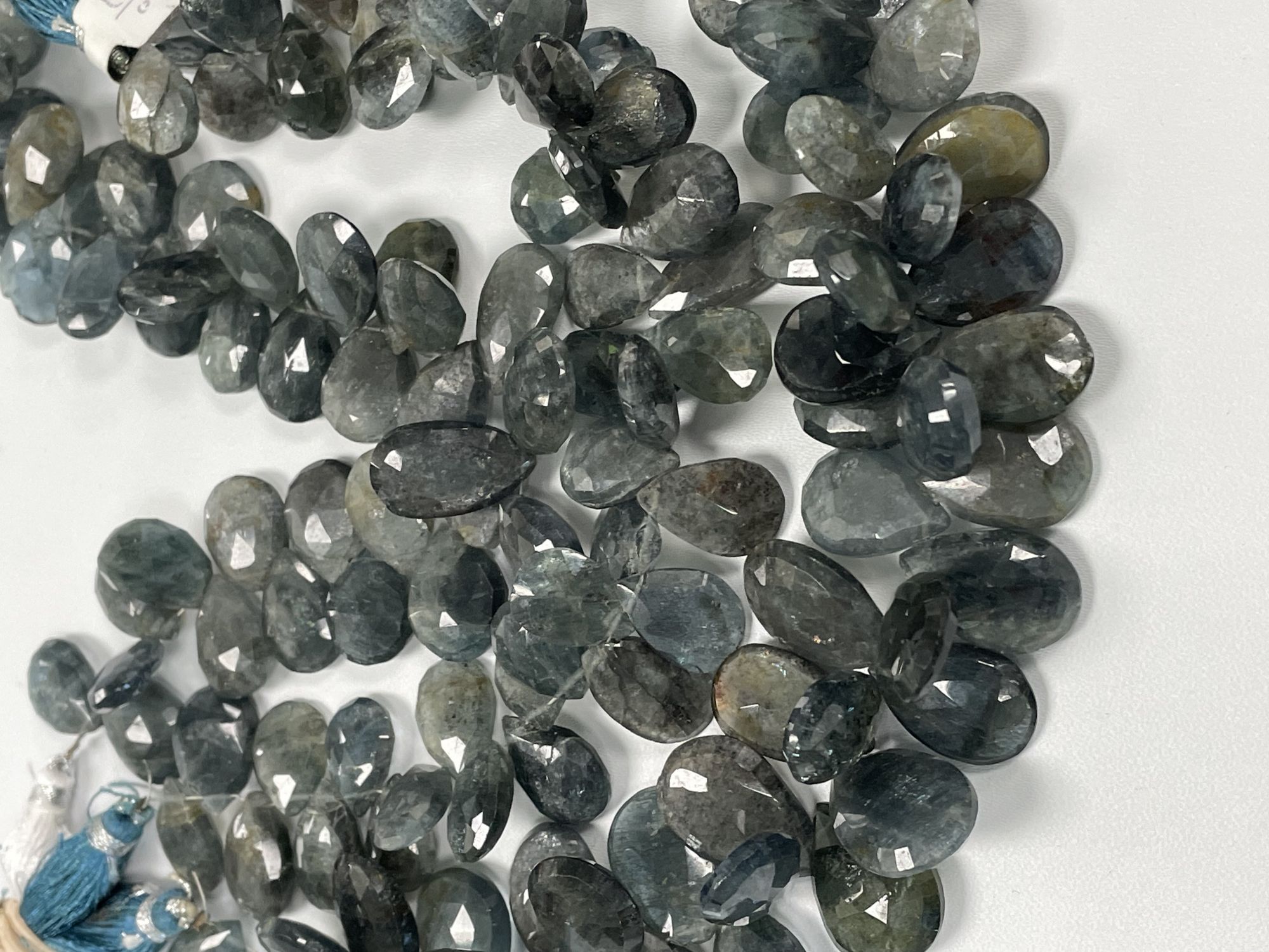 Moss Aquamarine Pear Faceted