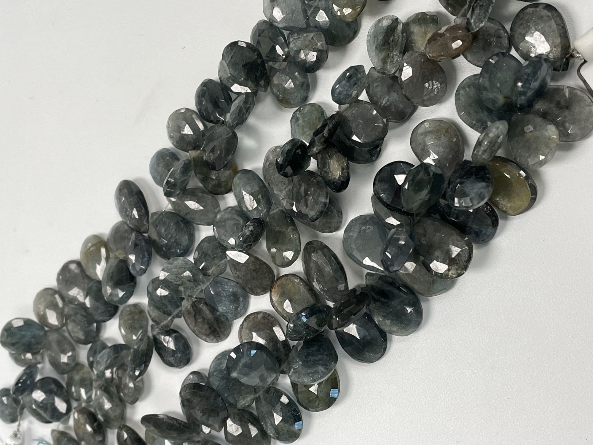 Moss Aquamarine Pear Faceted