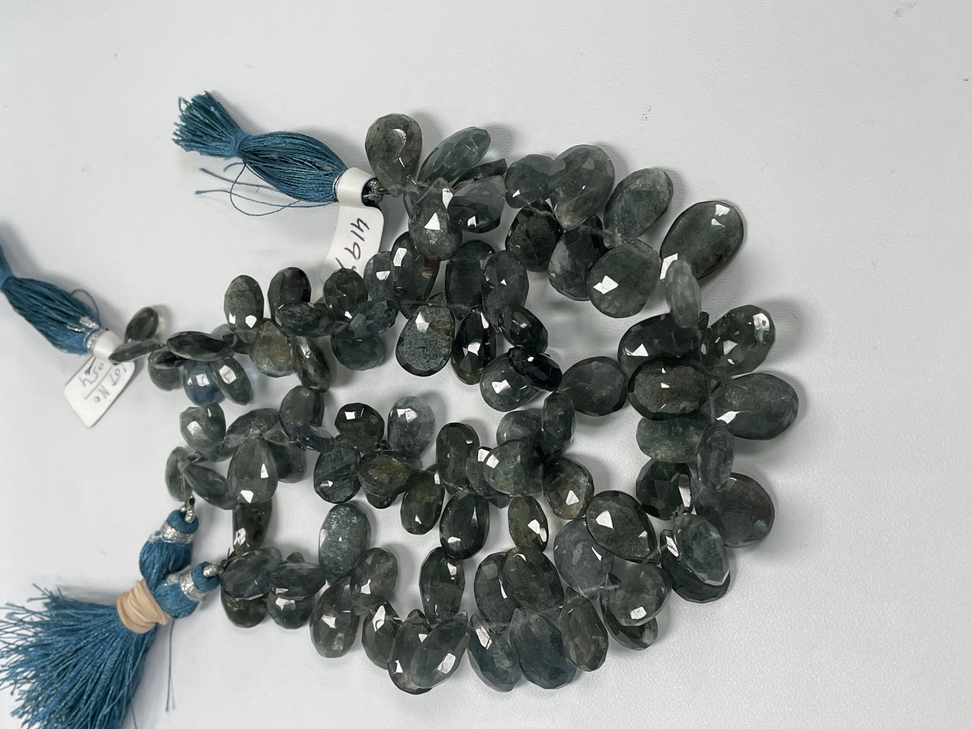 Moss Aquamarine Pear Faceted