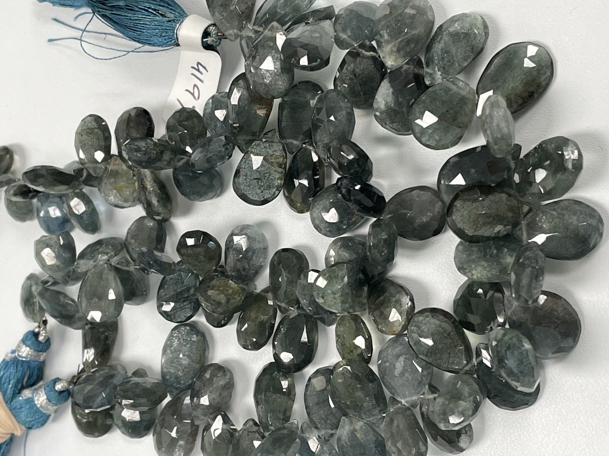 Moss Aquamarine Pear Faceted