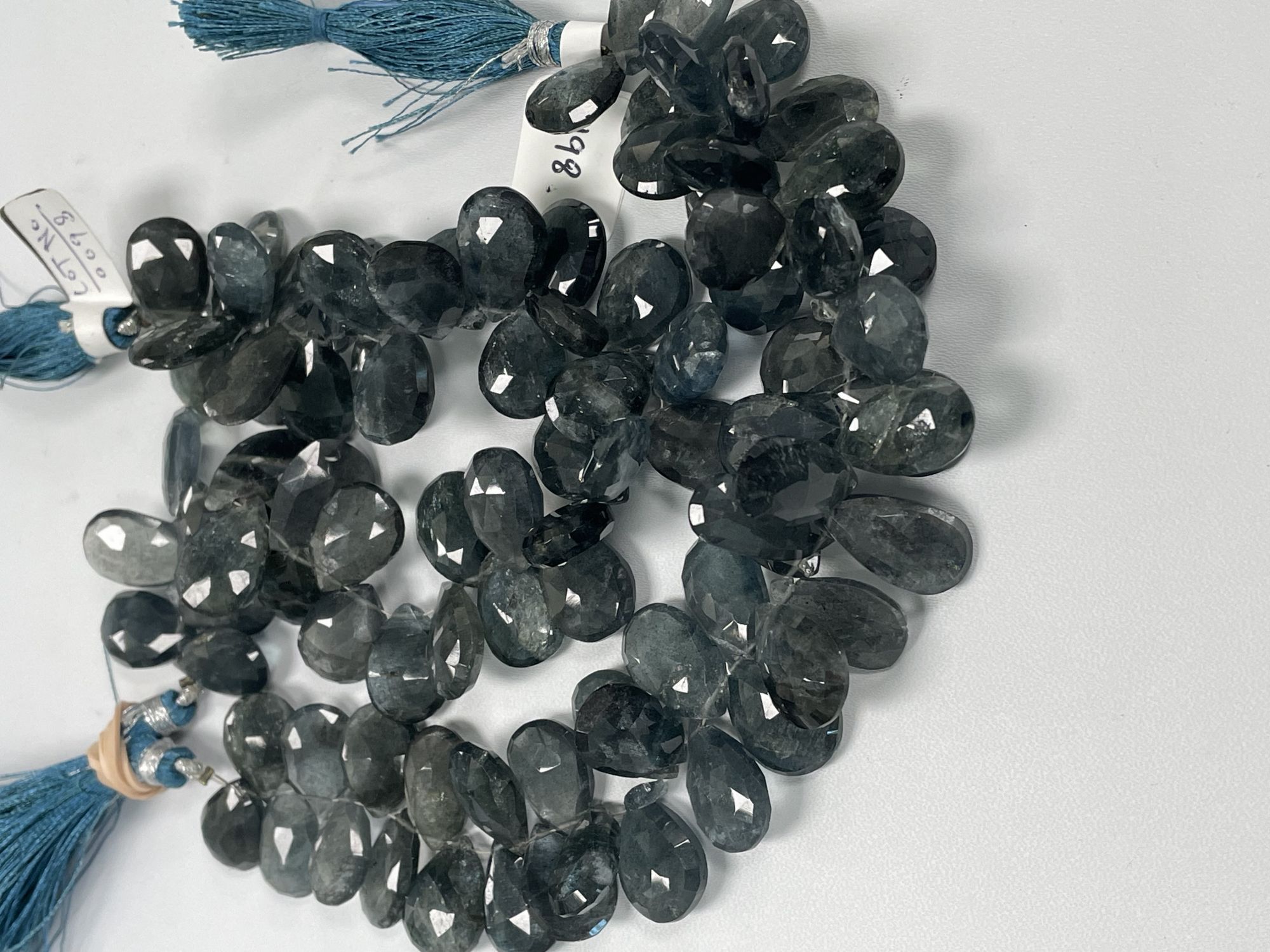 Moss Aquamarine Pear Faceted