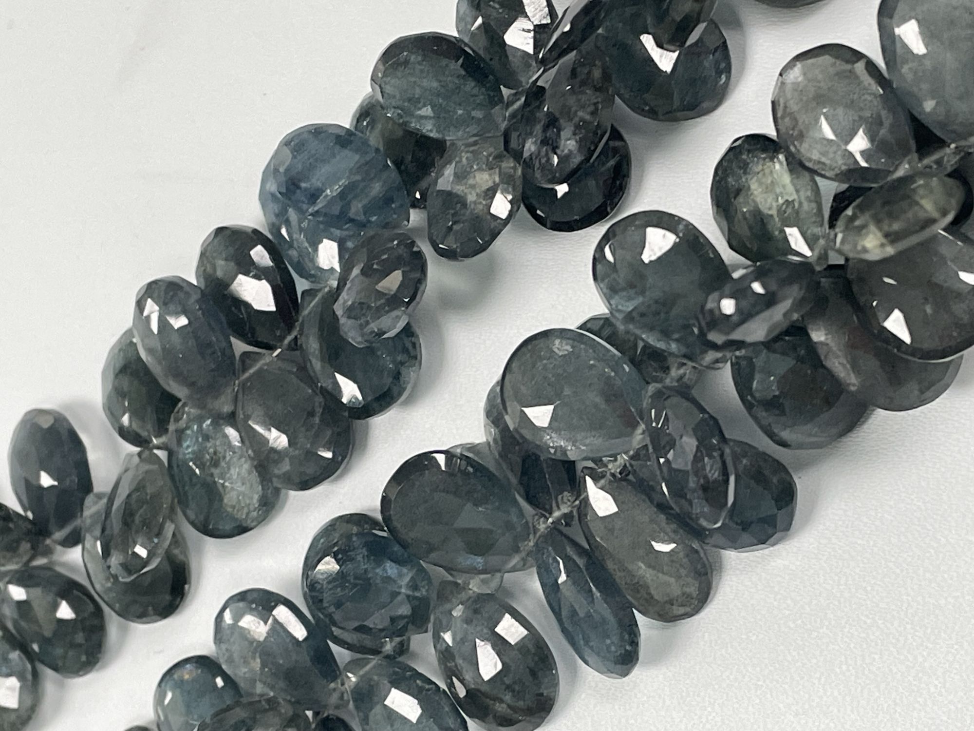 Moss Aquamarine Pear Faceted