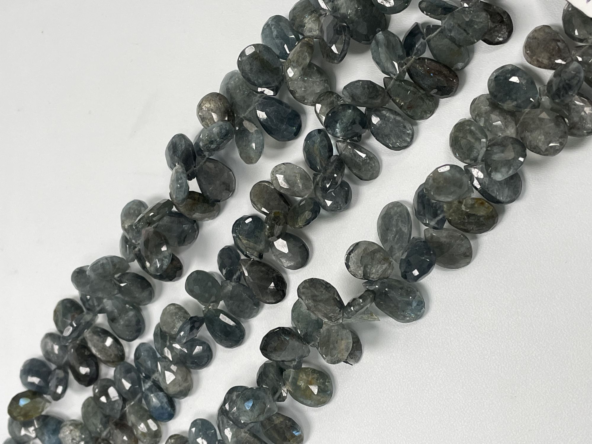 Moss Aquamarine Pear Faceted