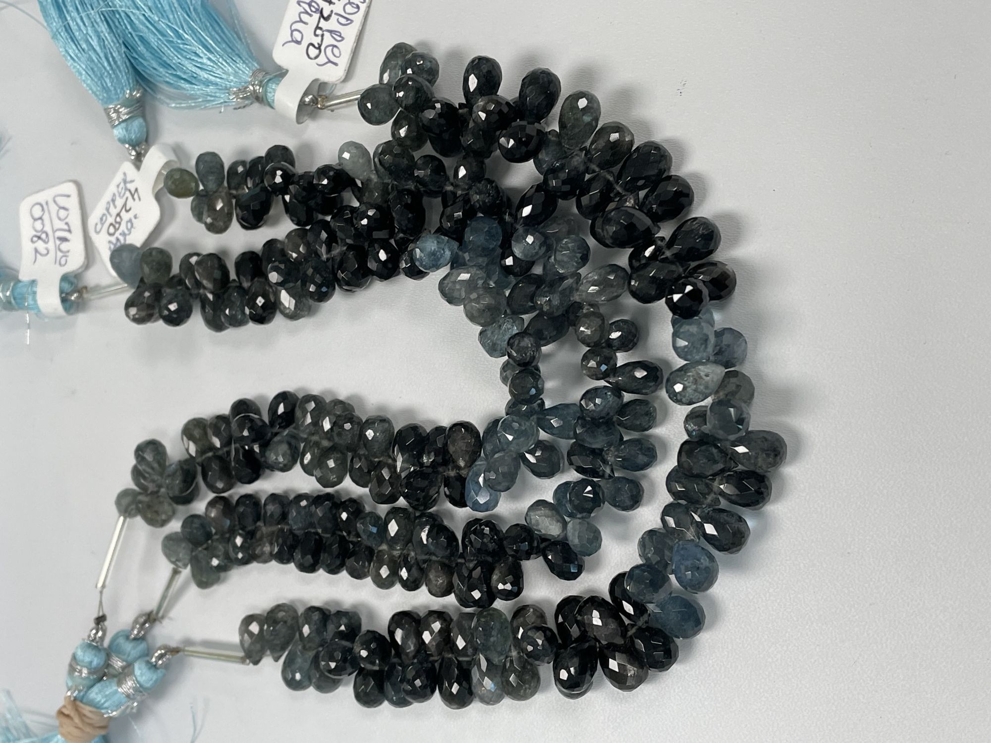 Moss Aquamarine Drop Faceted