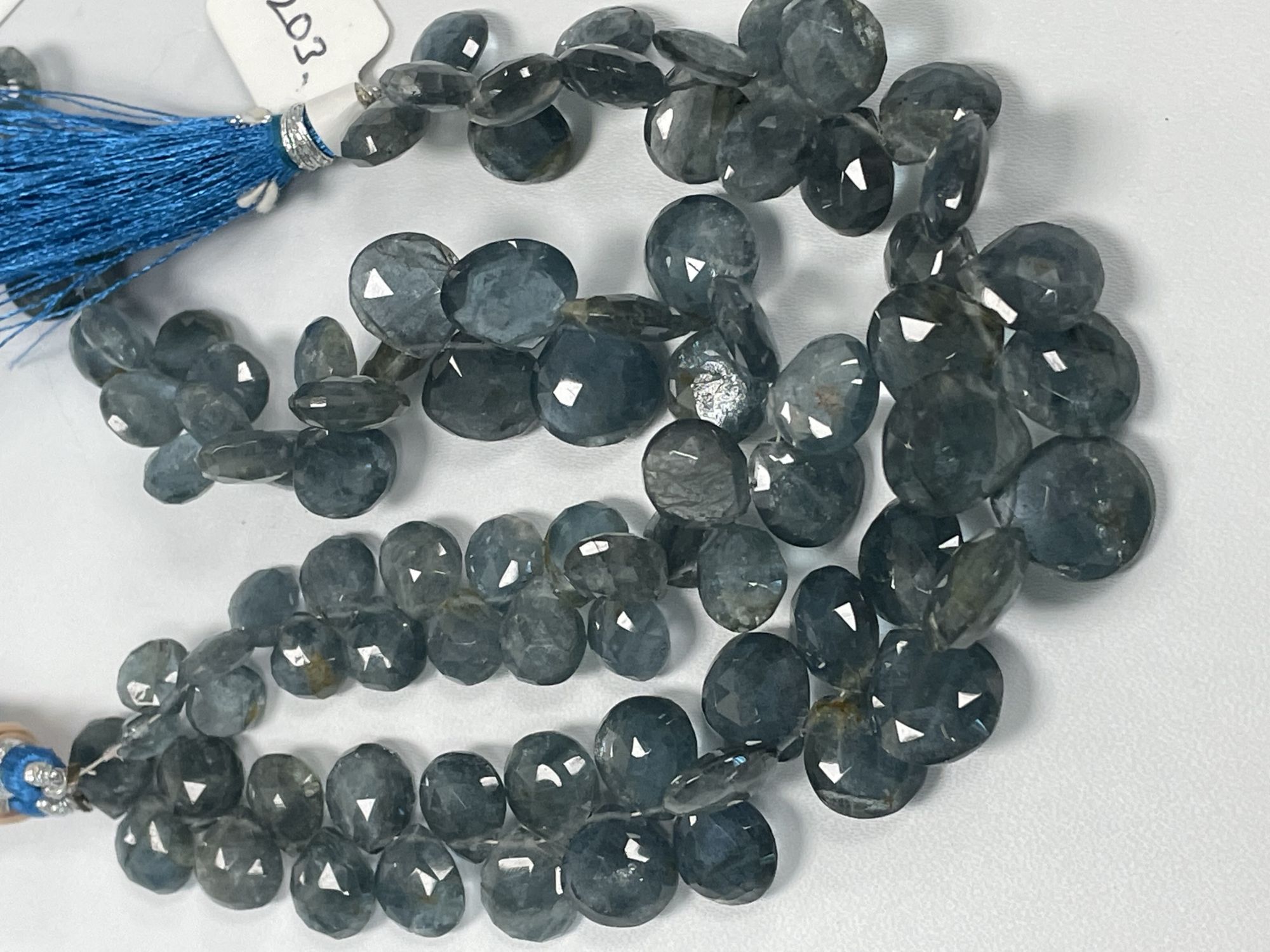 Moss Aquamarine Heart Faceted