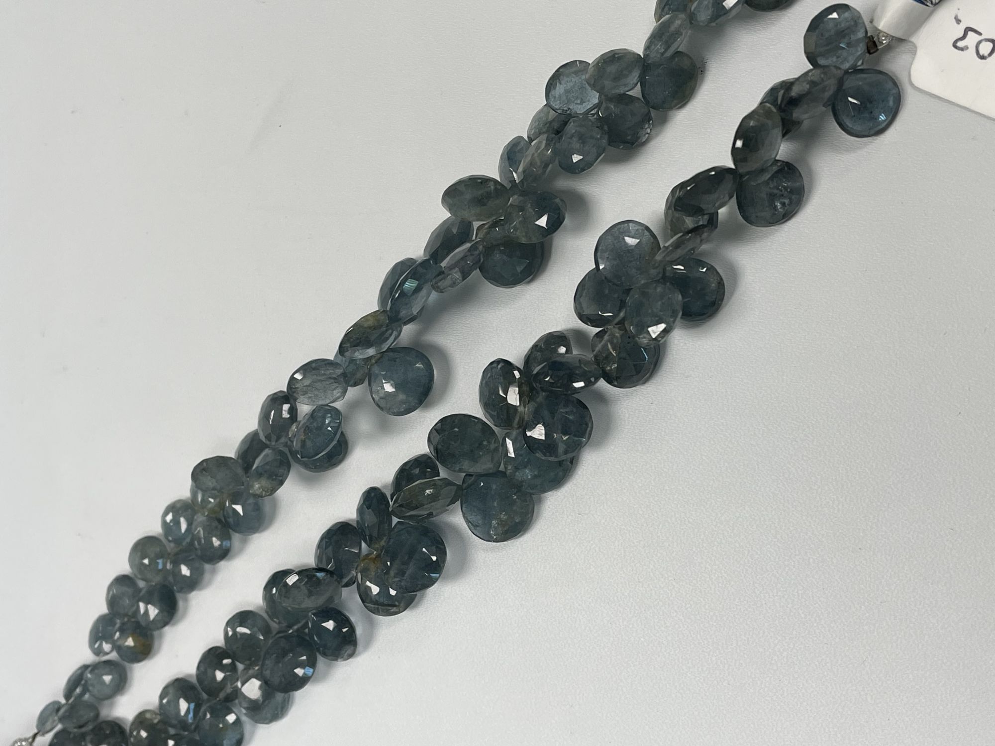 Moss Aquamarine Heart Faceted