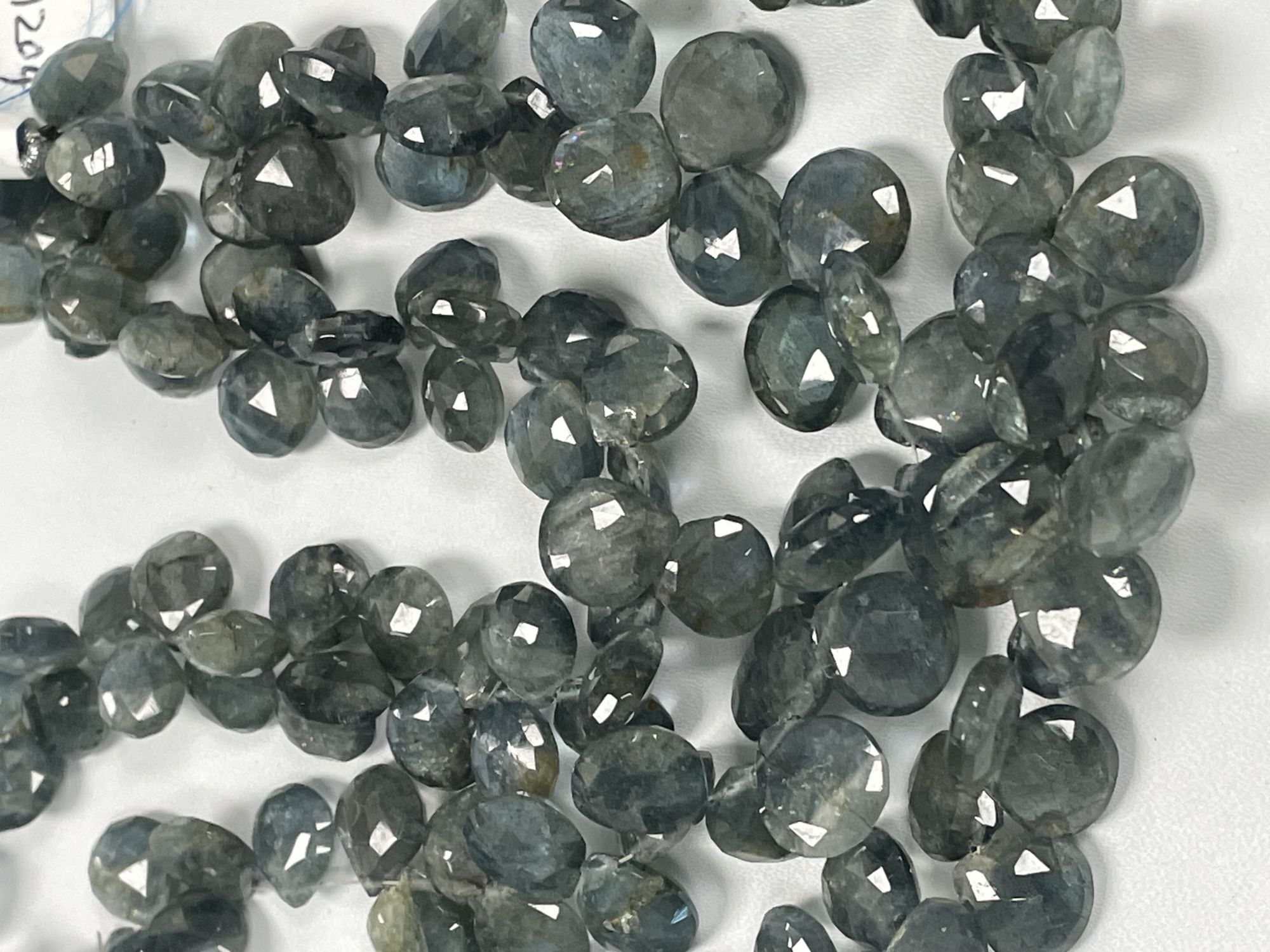Moss Aquamarine Heart Faceted