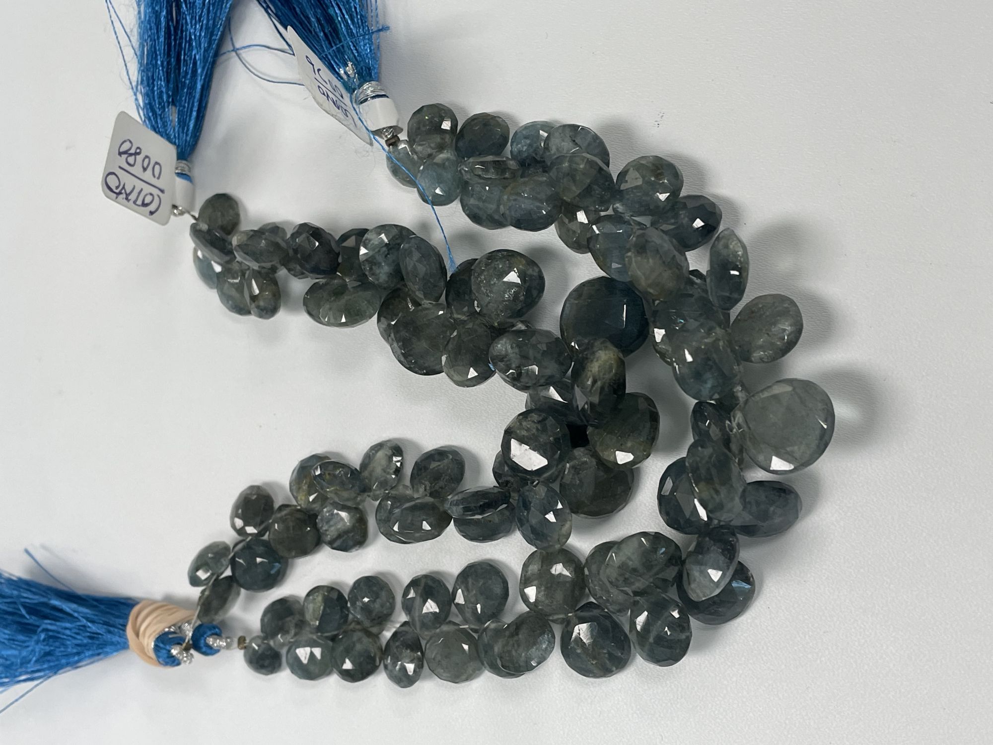 Moss Aquamarine Heart faceted