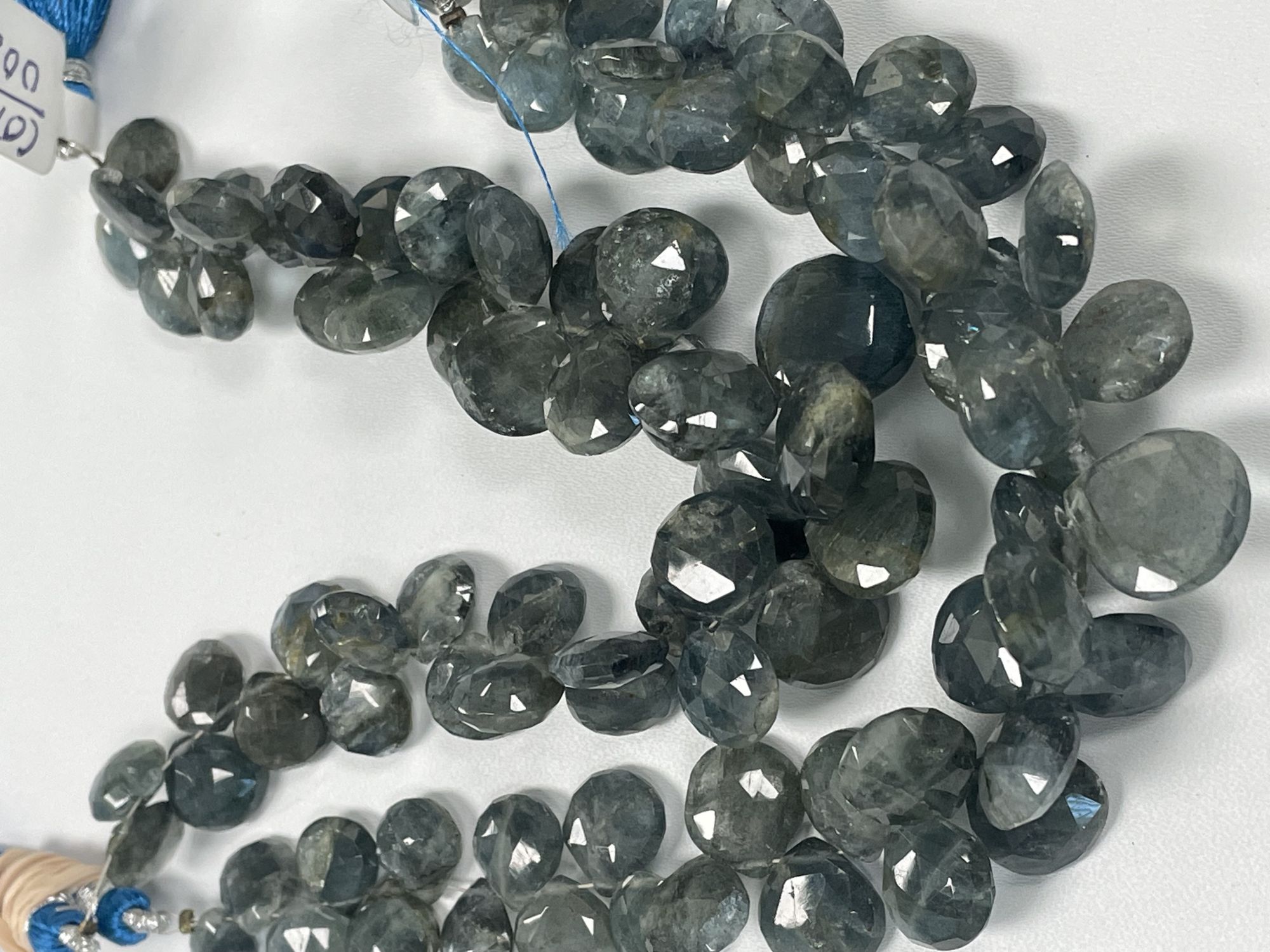 Moss Aquamarine Heart faceted