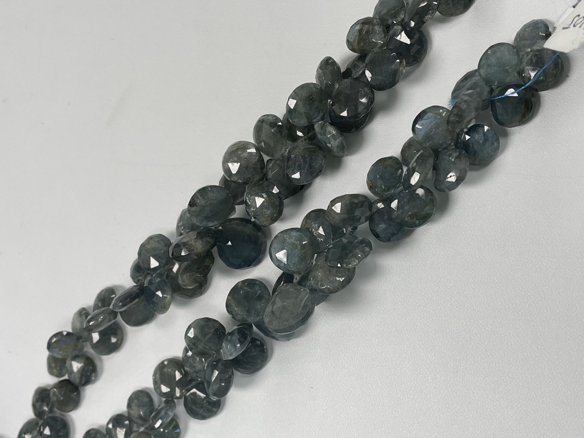 Moss Aquamarine Heart faceted