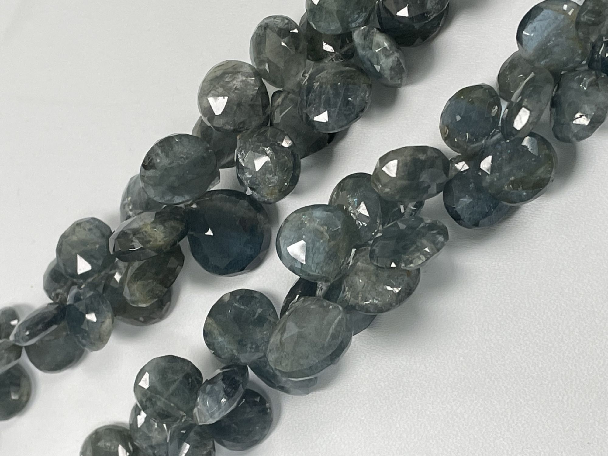 Moss Aquamarine Heart faceted