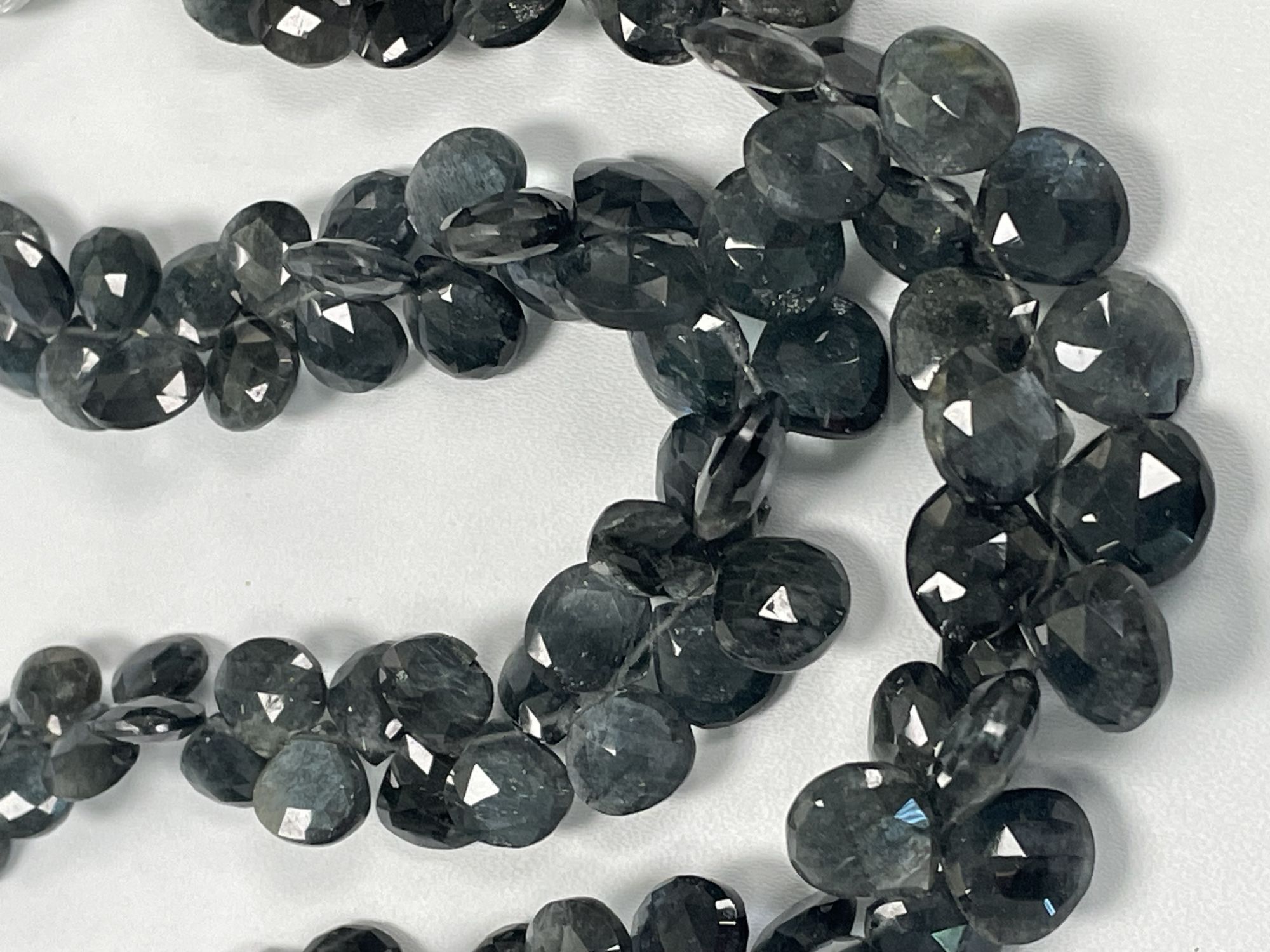 Moss Aquamarine Heart Faceted