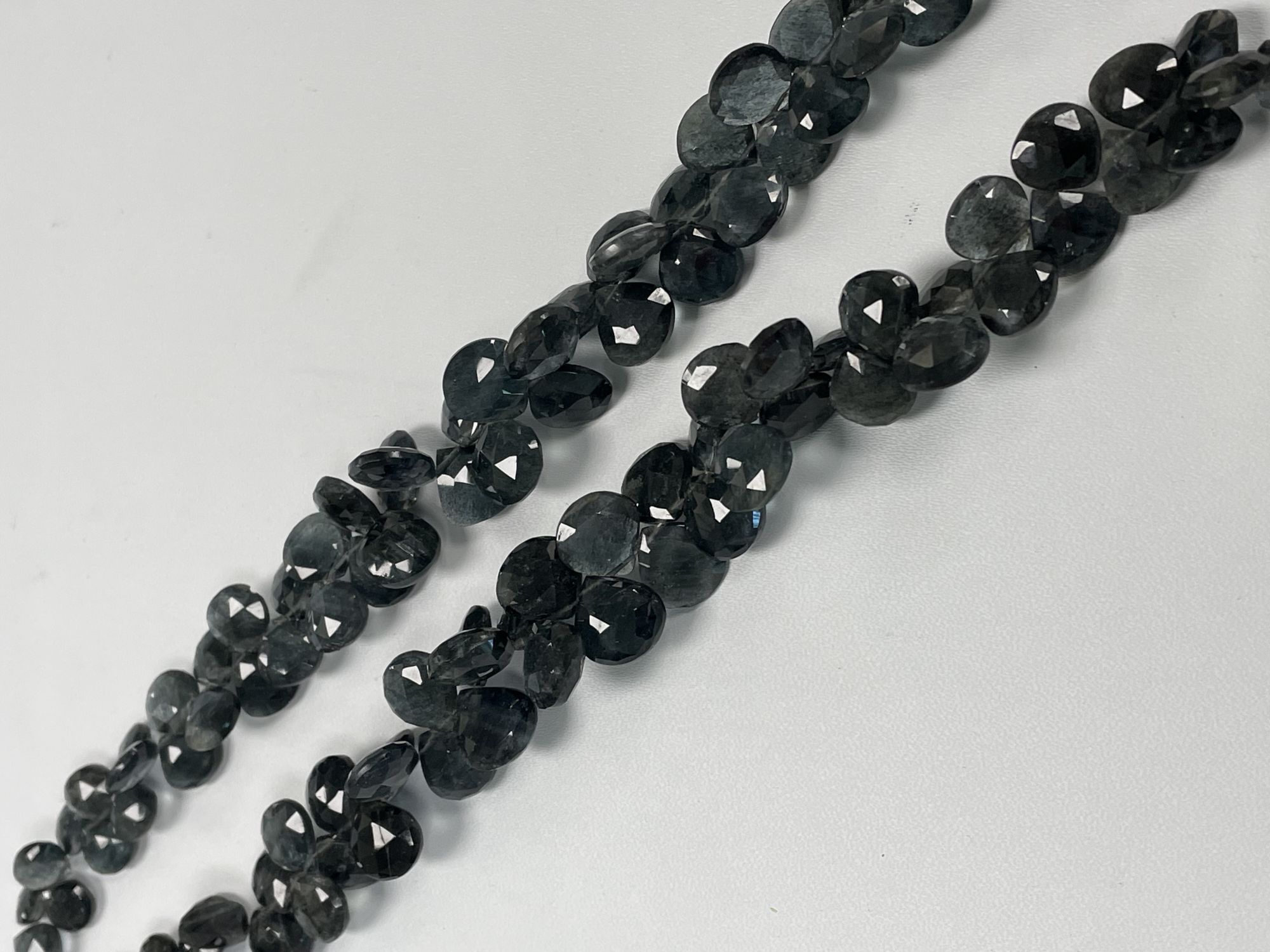 Moss Aquamarine Heart Faceted